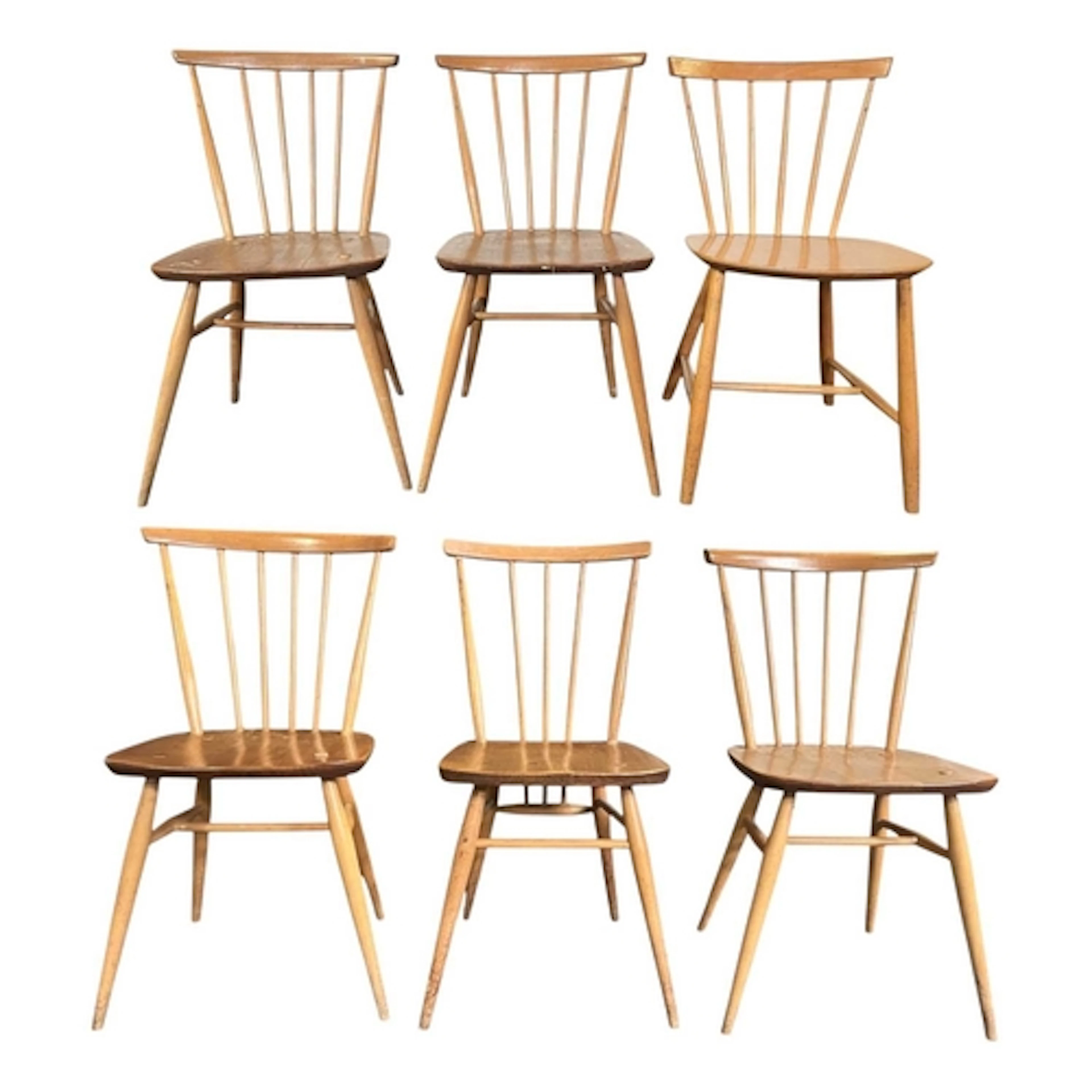 Lucian Ercolani for Ercol - a mixed set of five retro mid 20...
