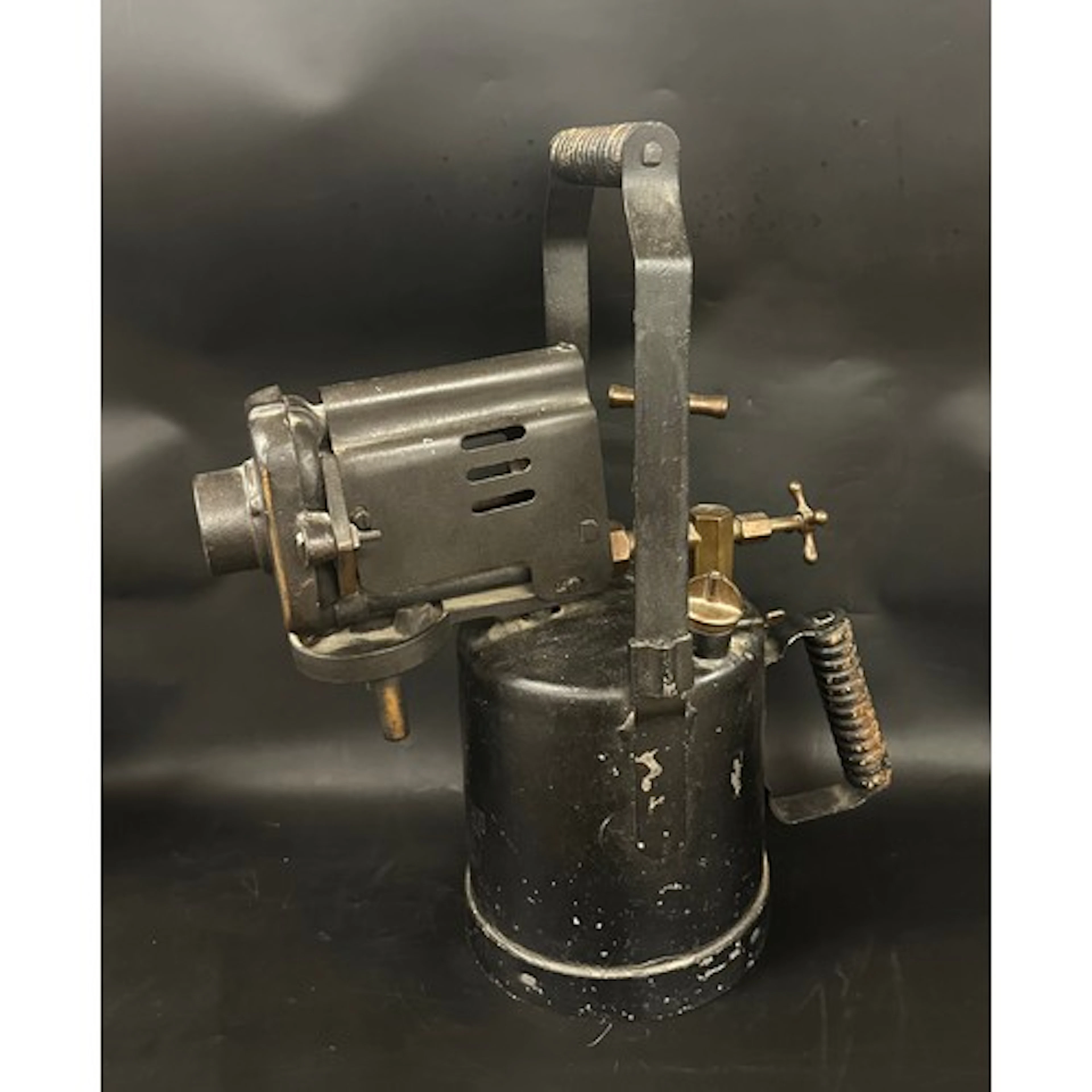 A large blow torch, marked 1943 and with broad arrow, Britis...