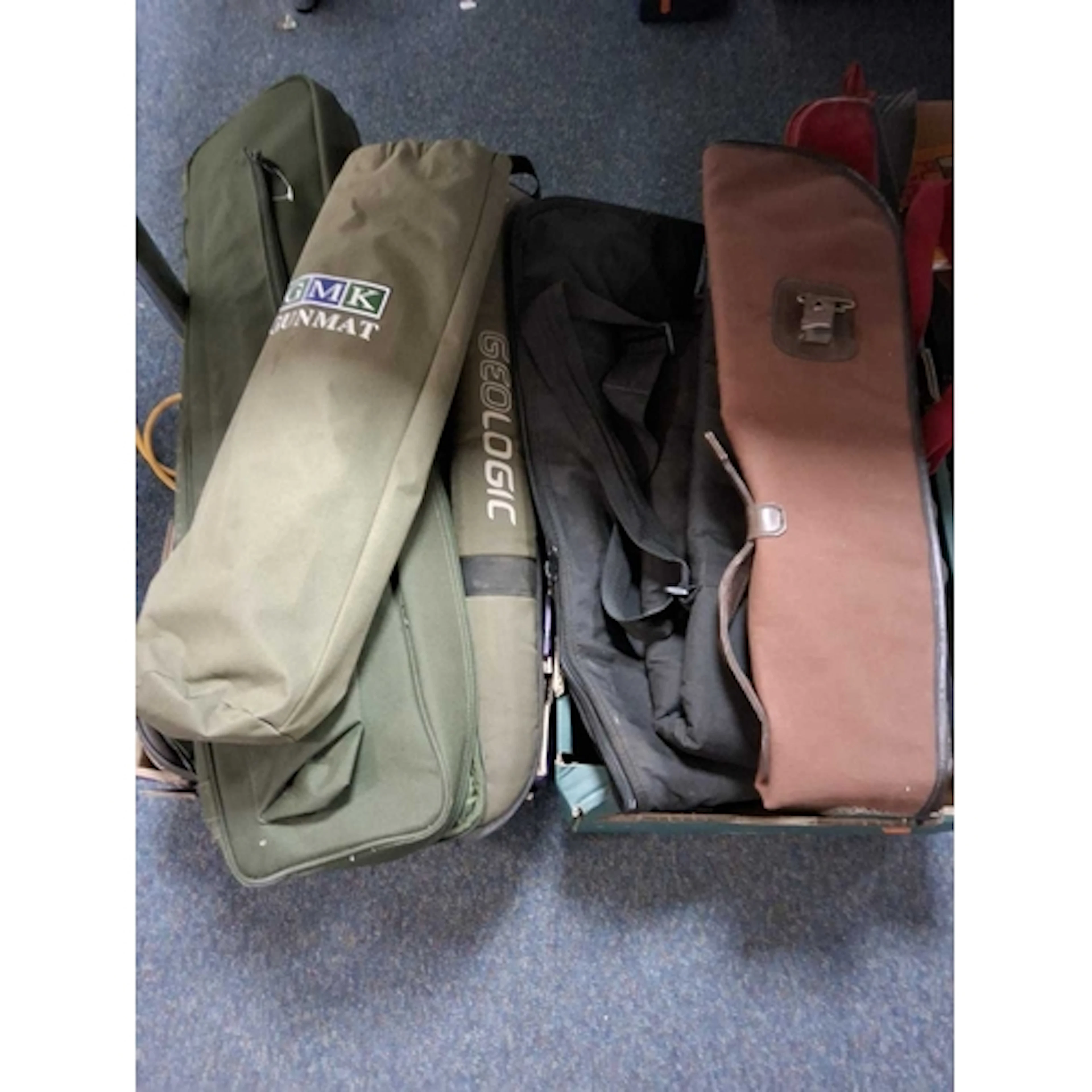 TWO BOXES OF PADDED GUN SLIPS AND GUN BAGS, a mixture of sty...