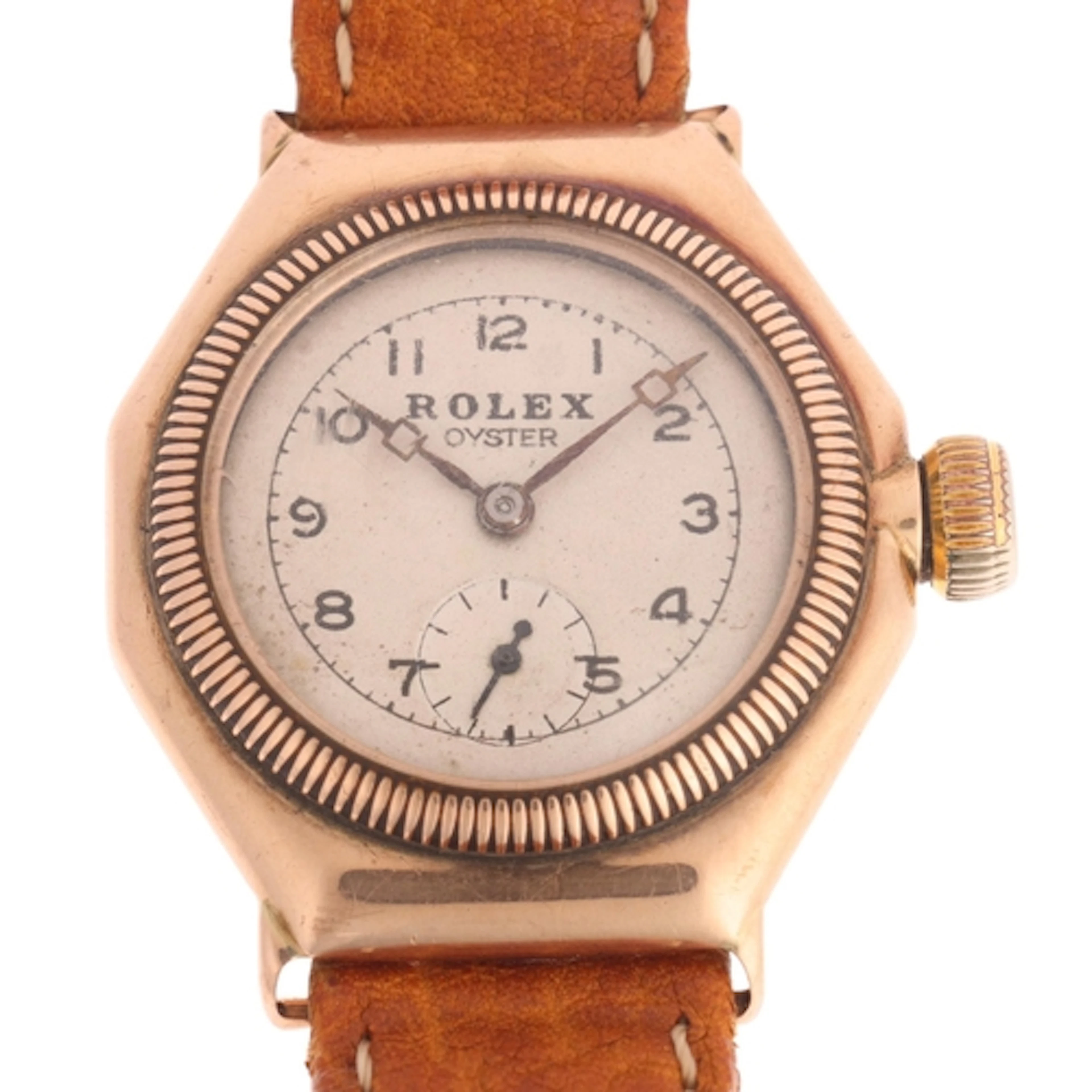 ROLEX - an Art Deco 9ct rose gold 'Channel Swimmer' Oyster m...