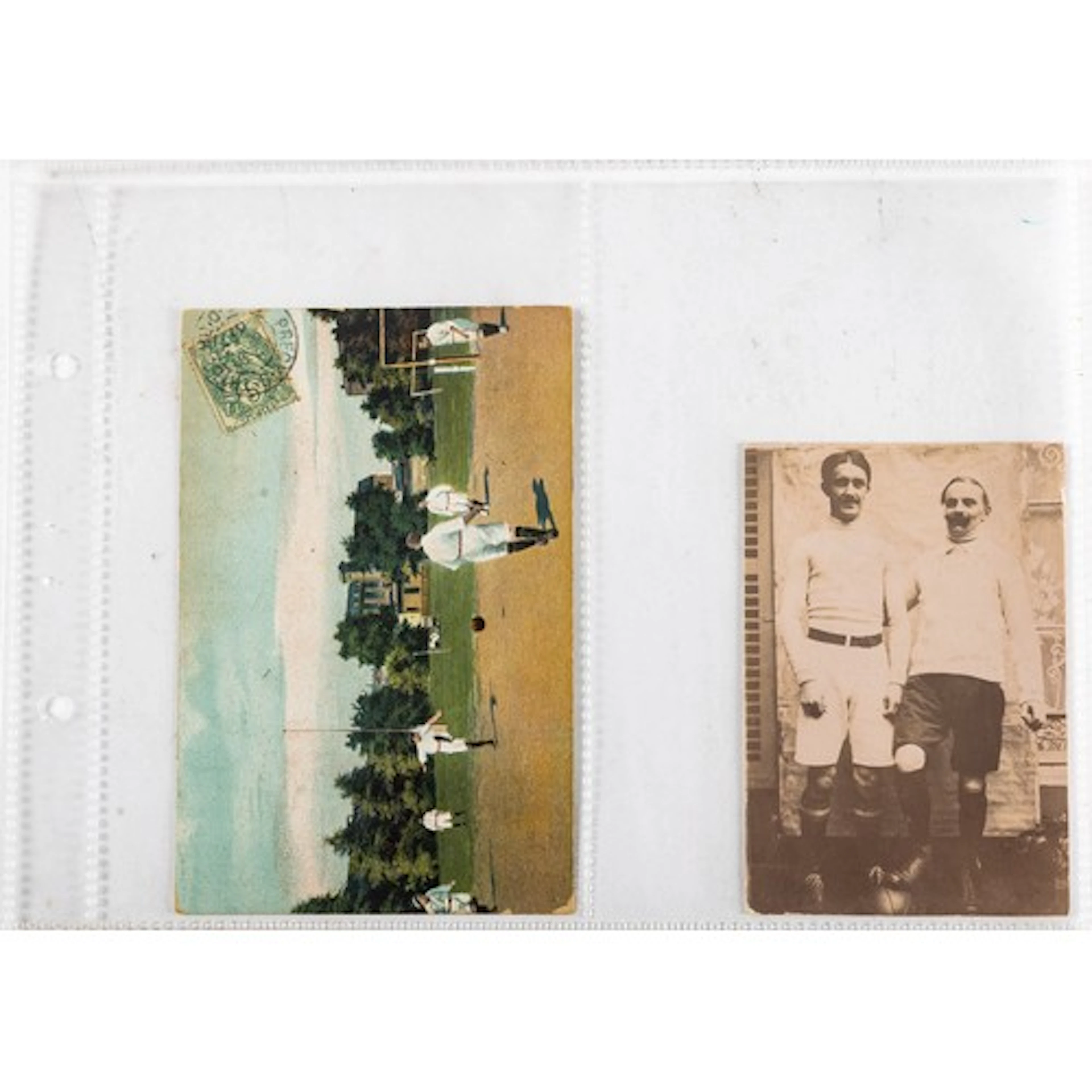 Vintage soccer cards, postcards 1900's - 1960's, including P...