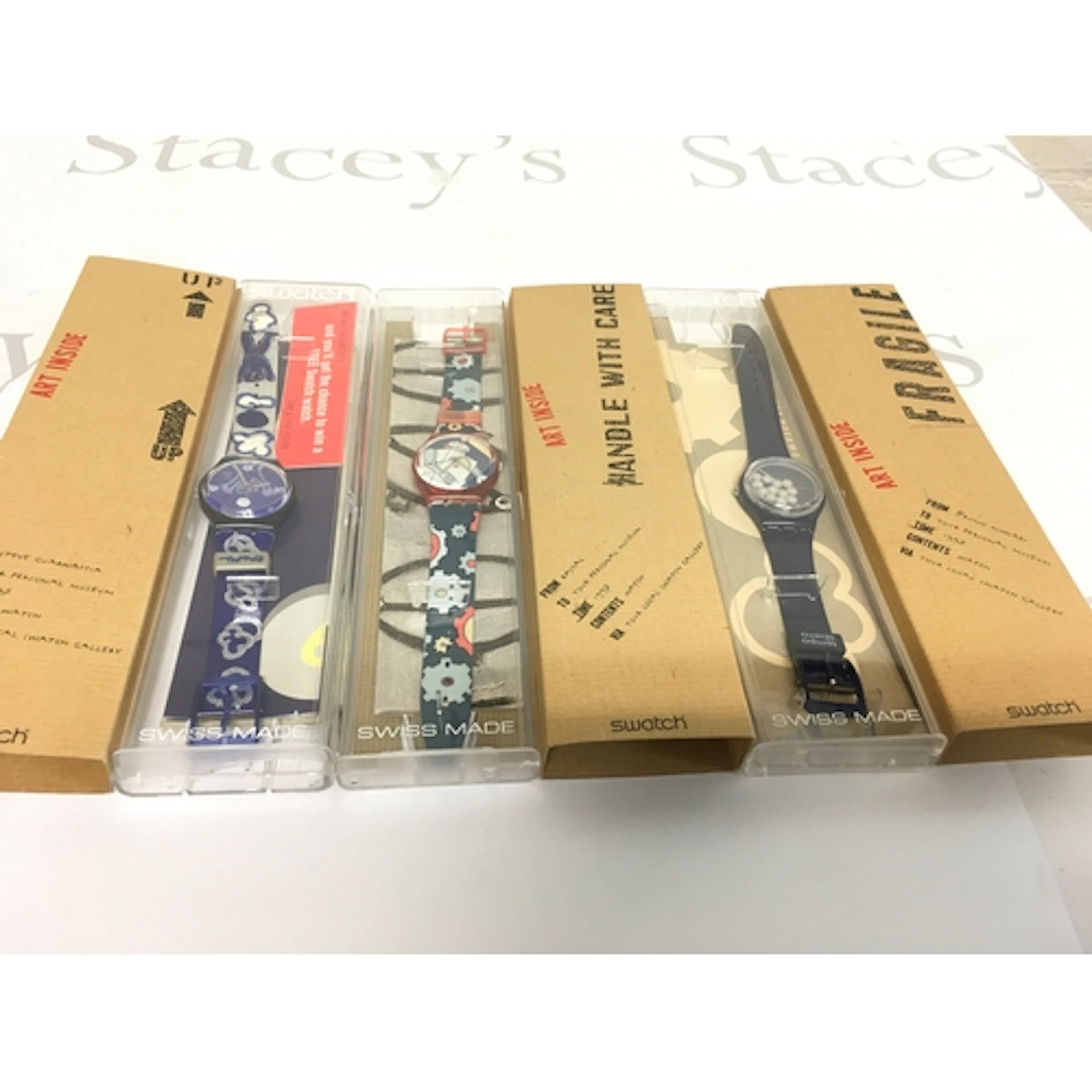 multiple vintage watches from the 1997 Swatch Artist Collect...
