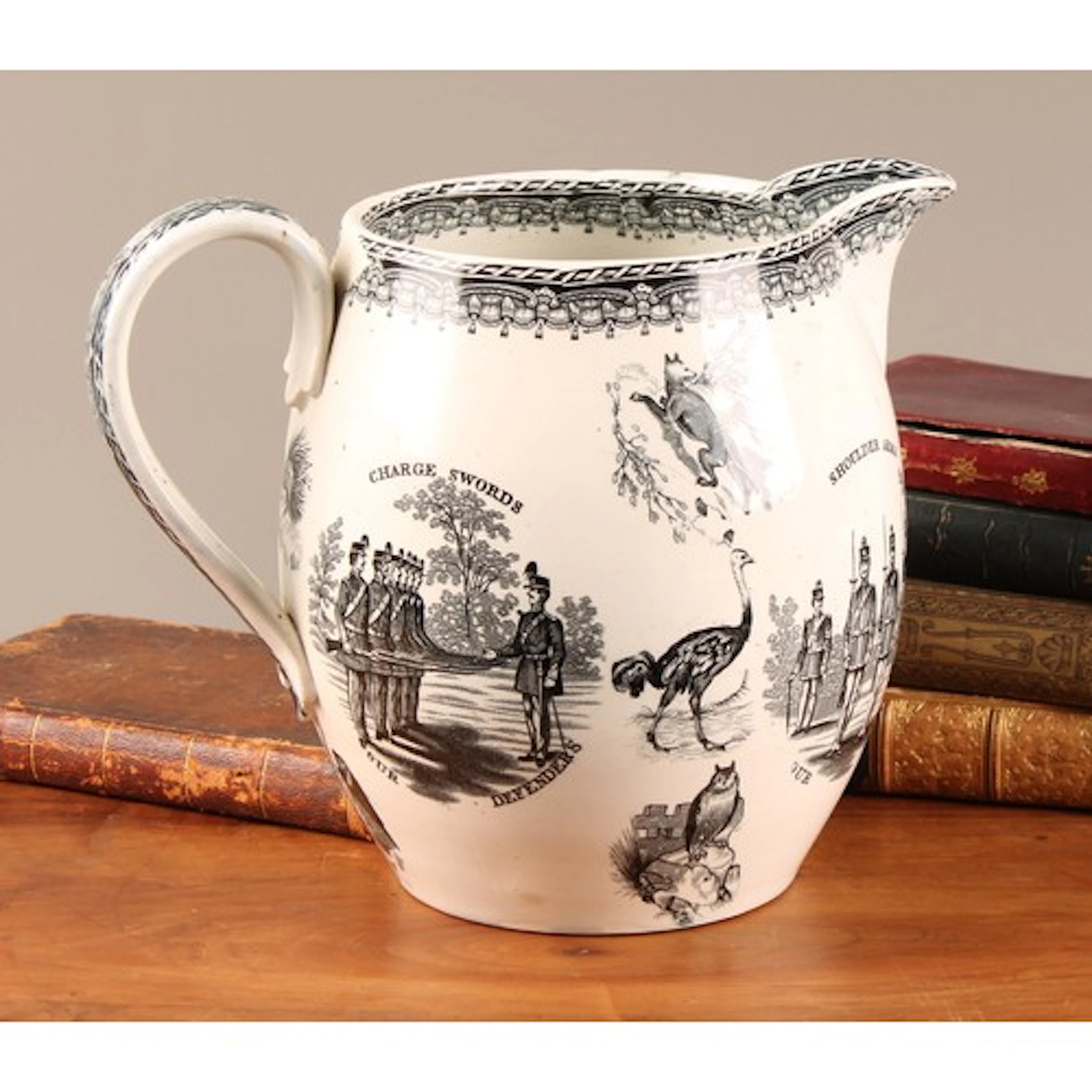 A 19th century English pottery barrel shaped cider jug or pi...