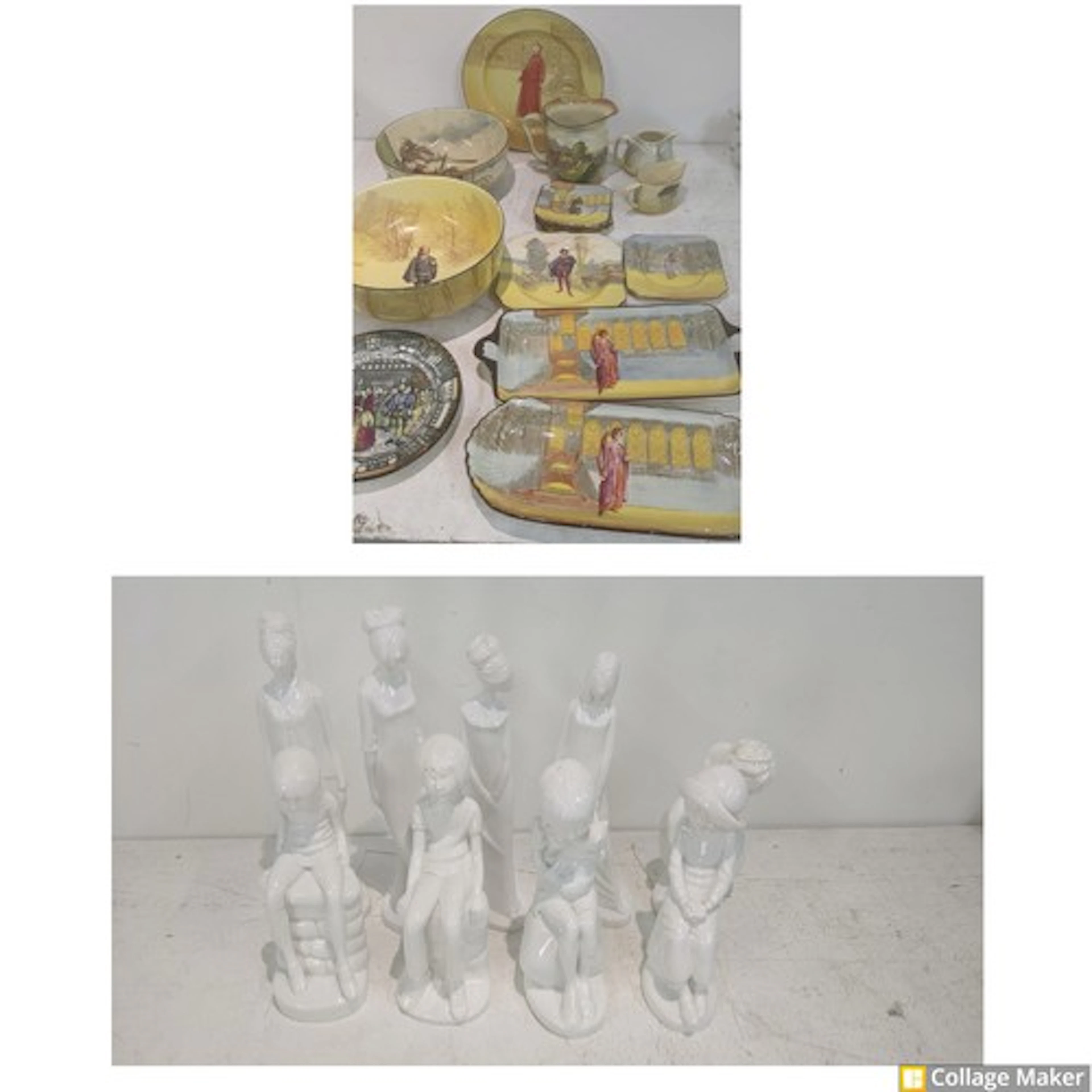 Ceramics to include Royal Doulton Shakespeare pattern dishes...