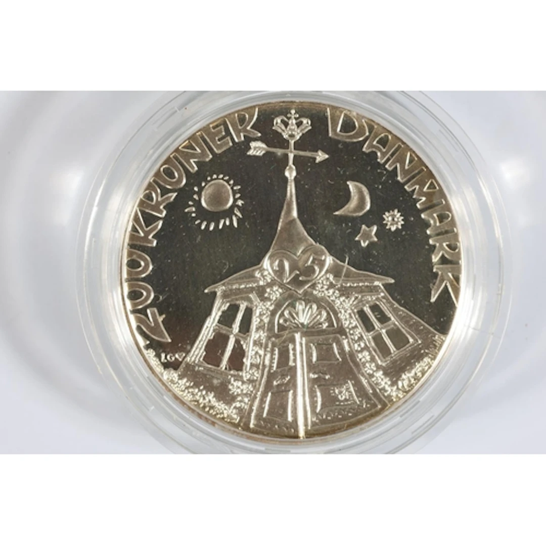 Denmark silver proof 200 kroner coin 1992 [999 pure silver, ...