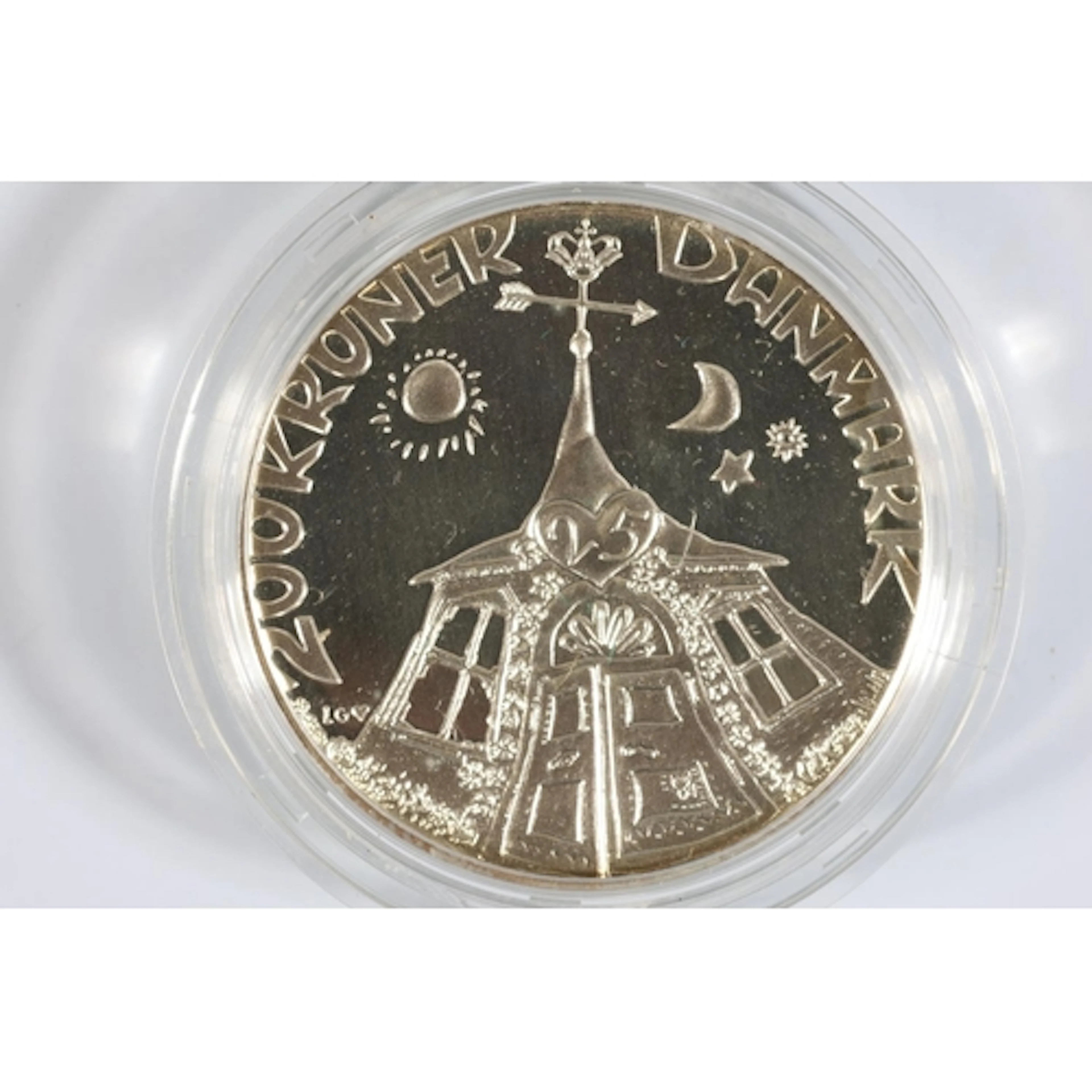 Denmark silver proof 200 kroner coin 1992 [999 pure silver, ...