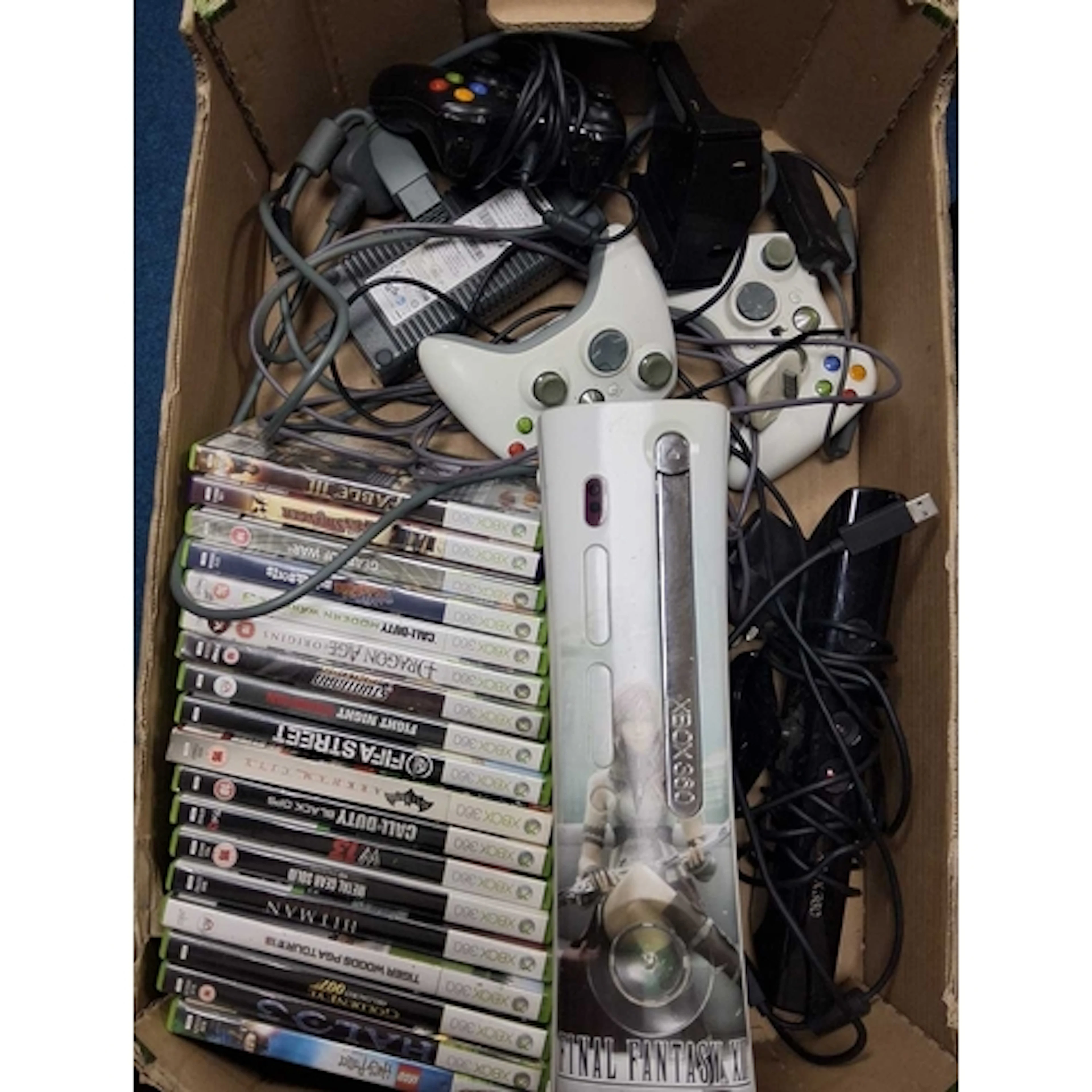 XBOX 360 VIDEO GAME CONSOLE AND GAMES, includes the console,...
