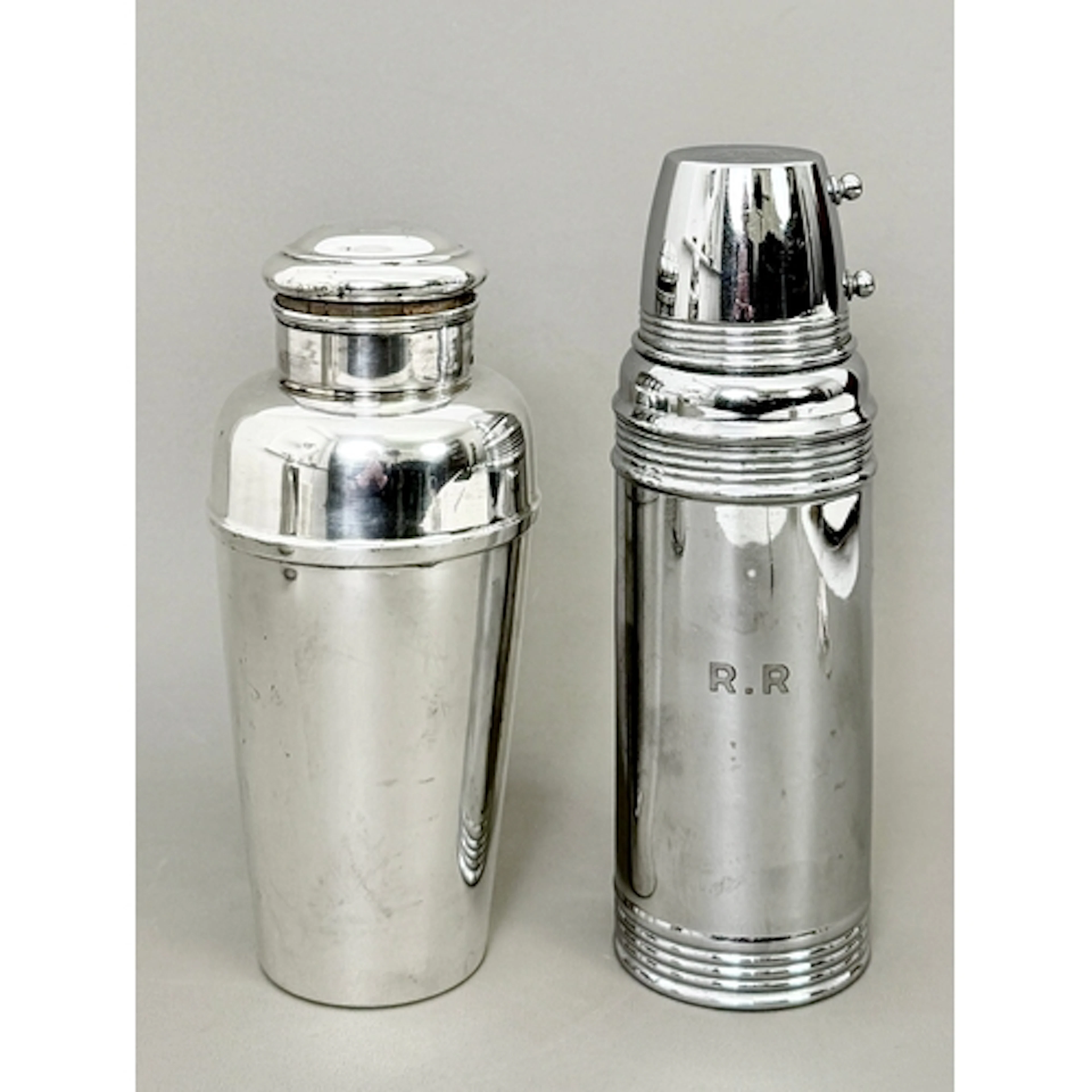 An early twentieth century silver plated cocktail shaker - o...