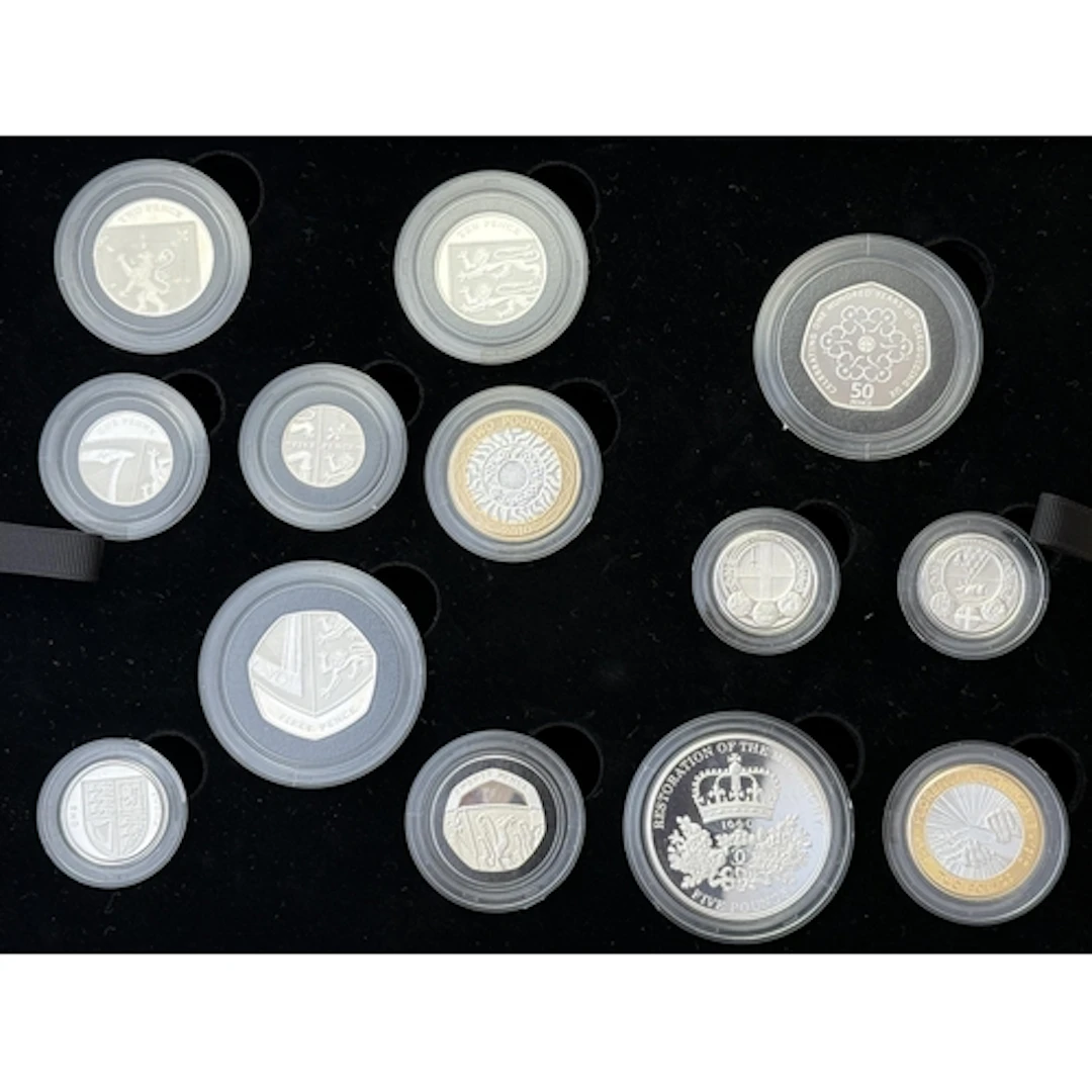 UK 2010 The Royal Mint Silver Proof Coin Year Set, comprisin...