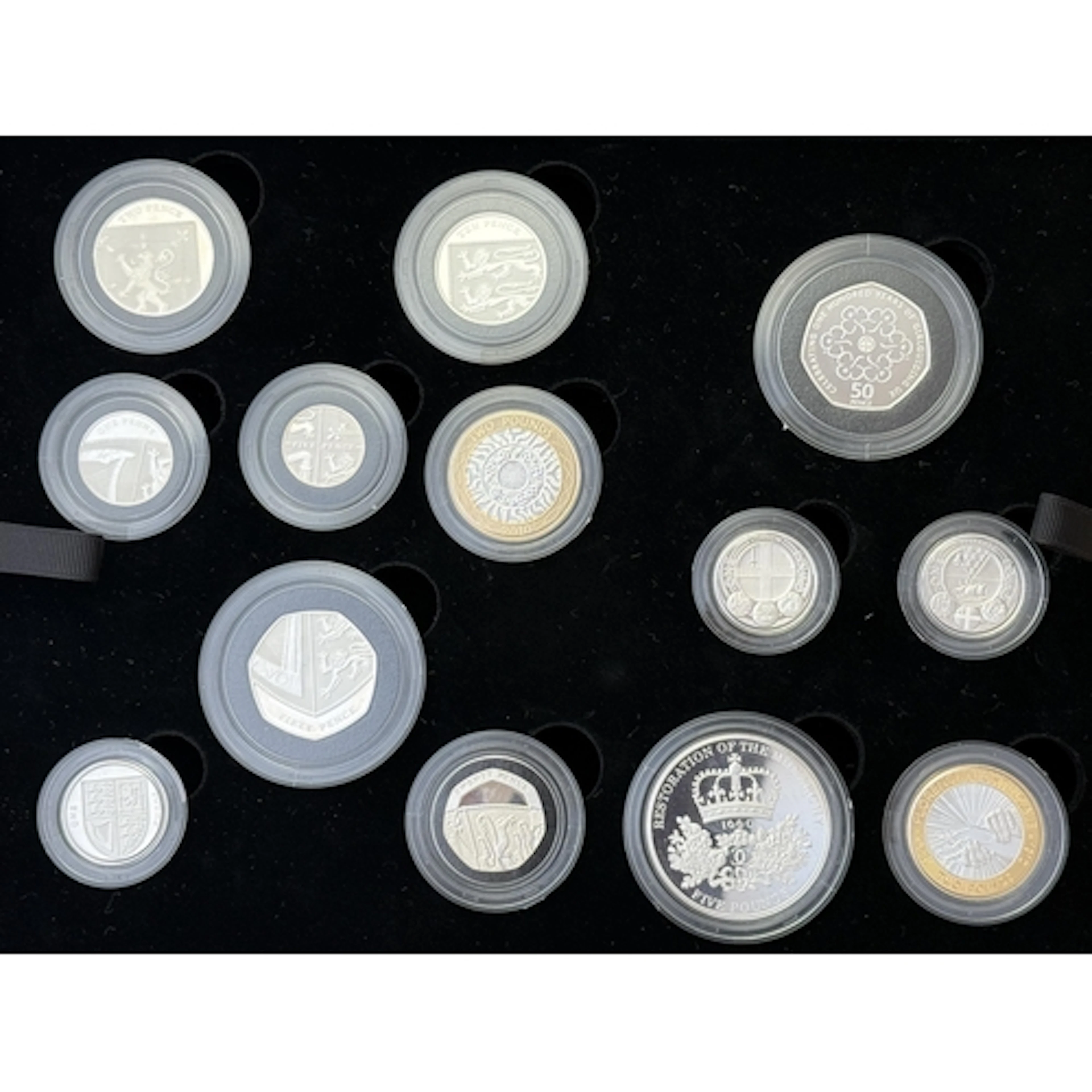 UK 2010 The Royal Mint Silver Proof Coin Year Set, comprisin...