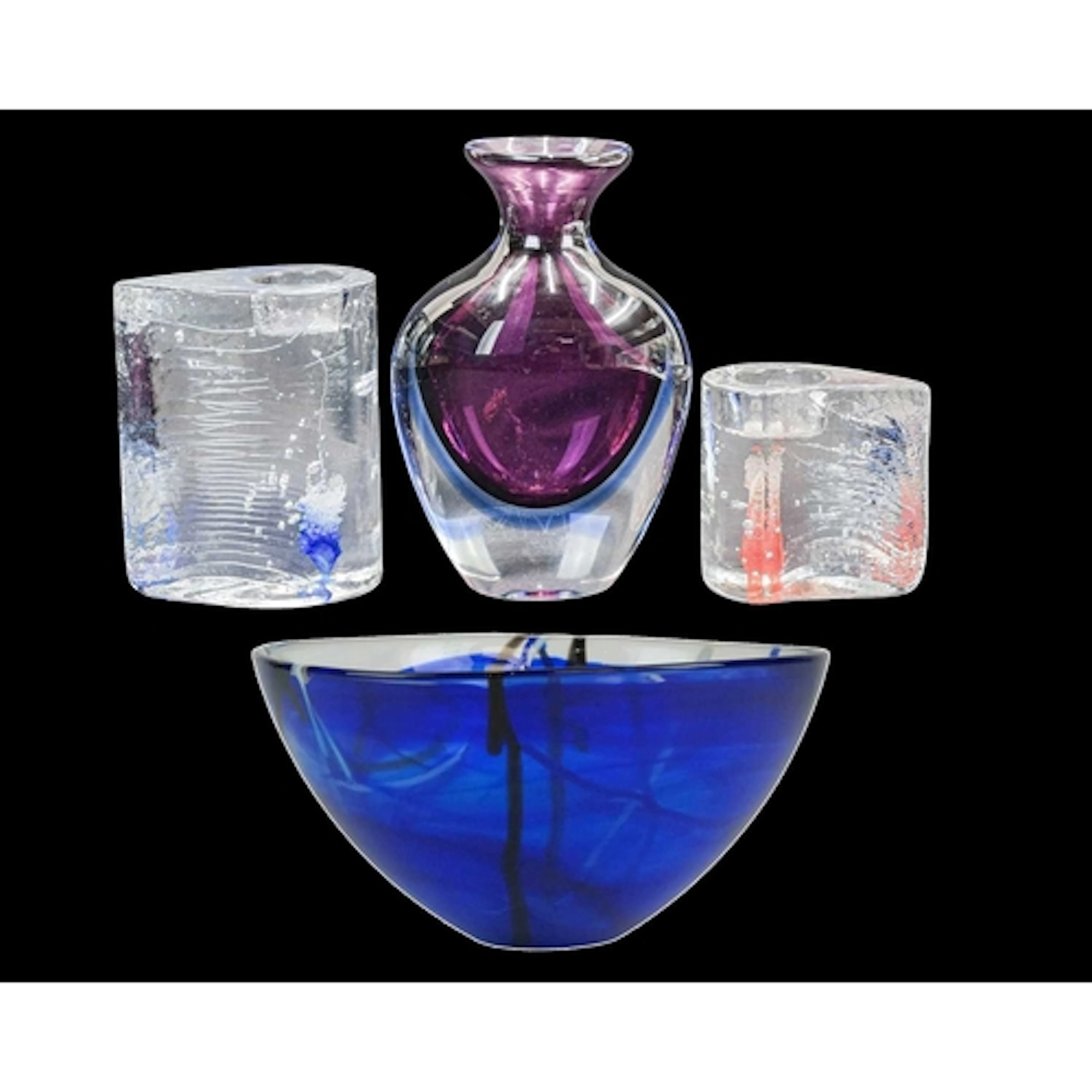Kosta Boda (Sweden) and Murano (Italy). A 'Contrast' bowl de...