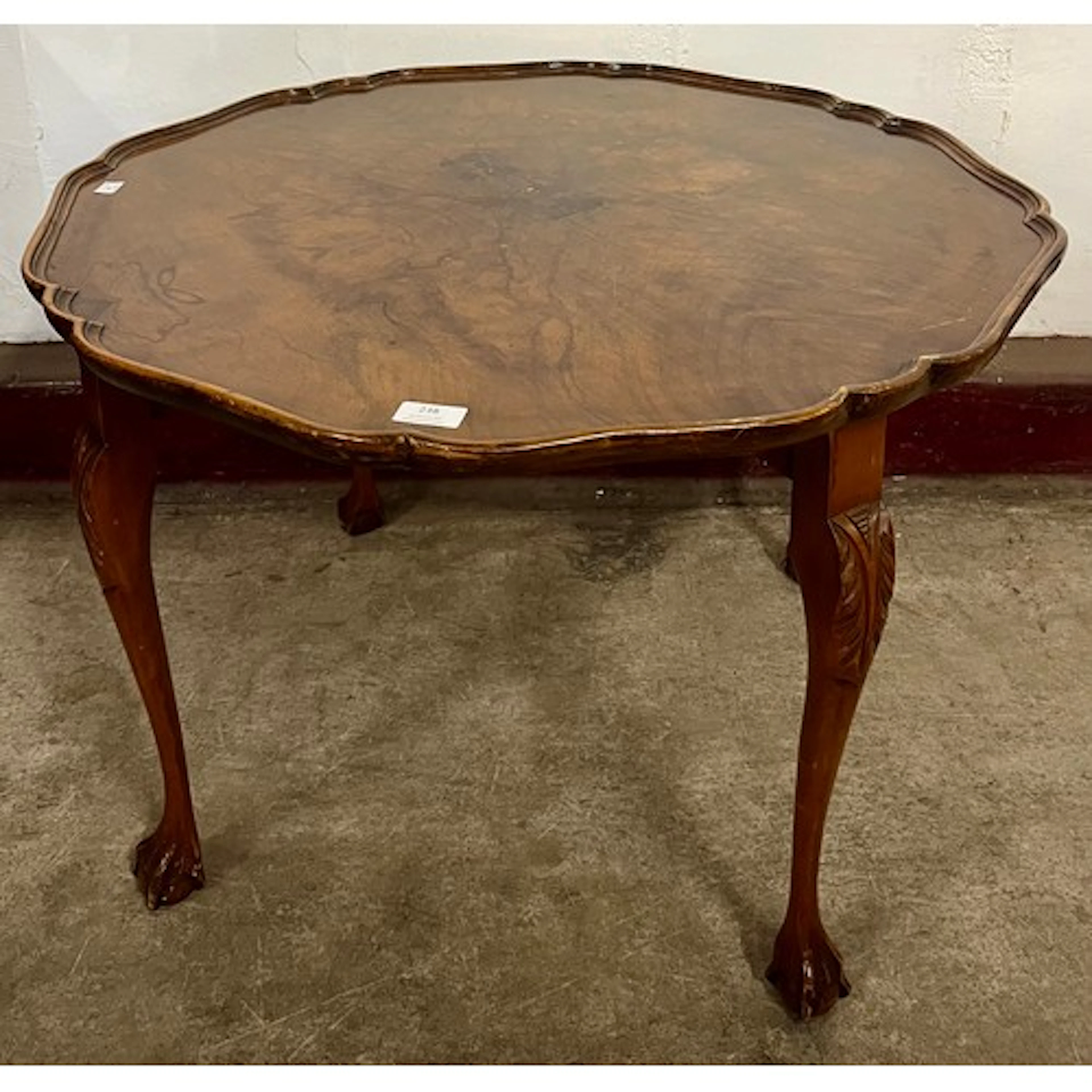 A Queen Anne style walnut nest of tables
