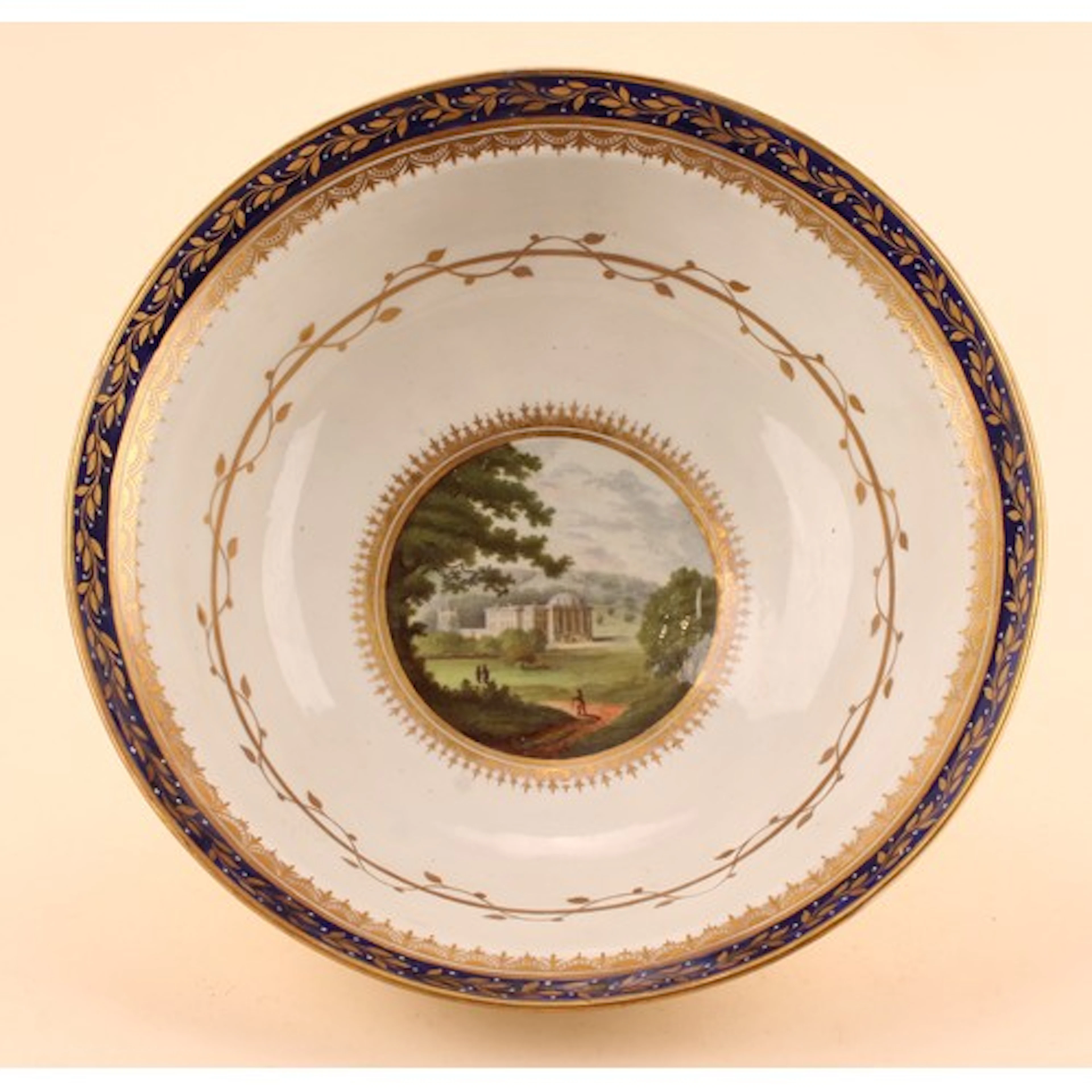 An important 18th century exceptionally large Derby named vi...