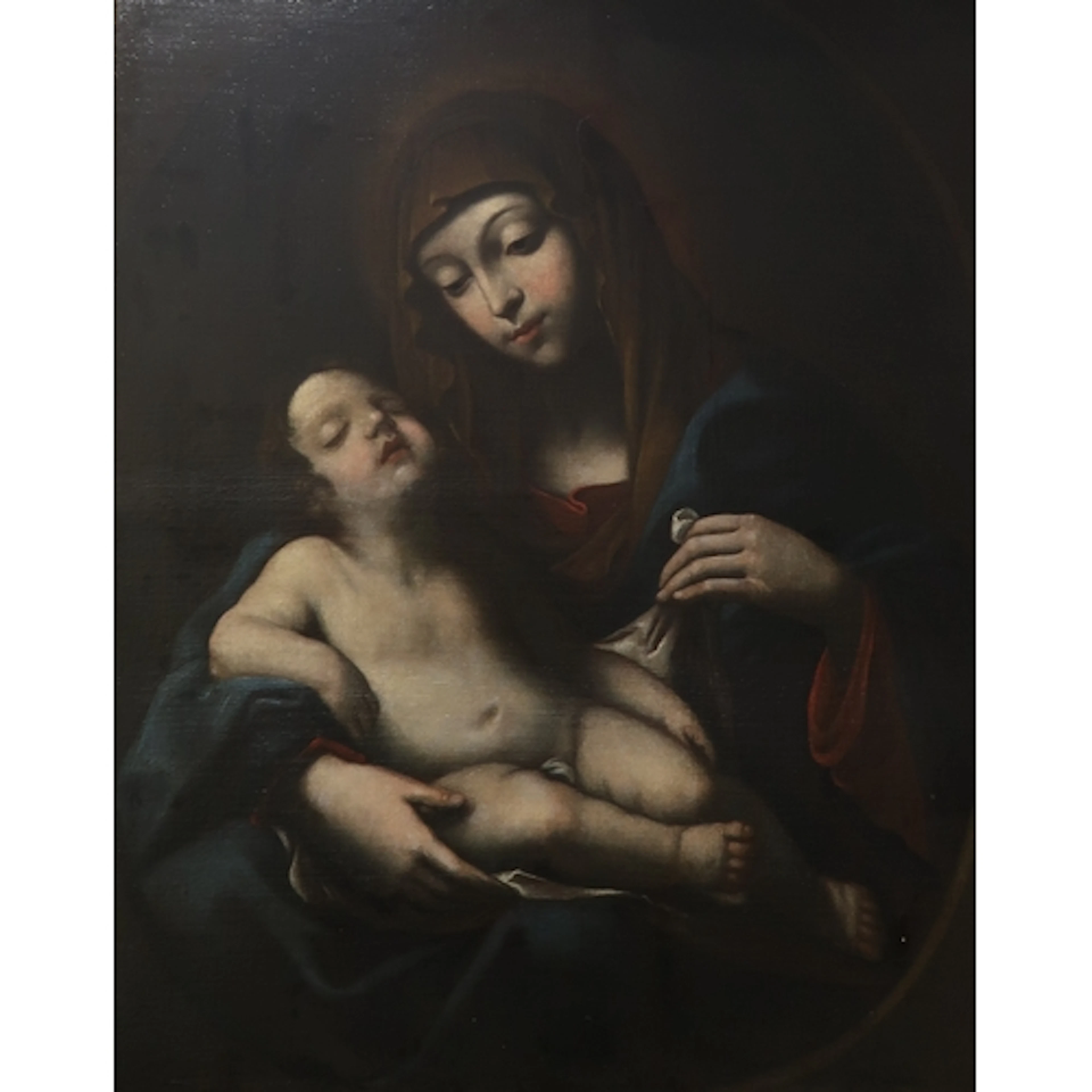 FOLLOWER OF GUIDO RENI MADONNA AND CHILD Oil on canvas, 102 ...