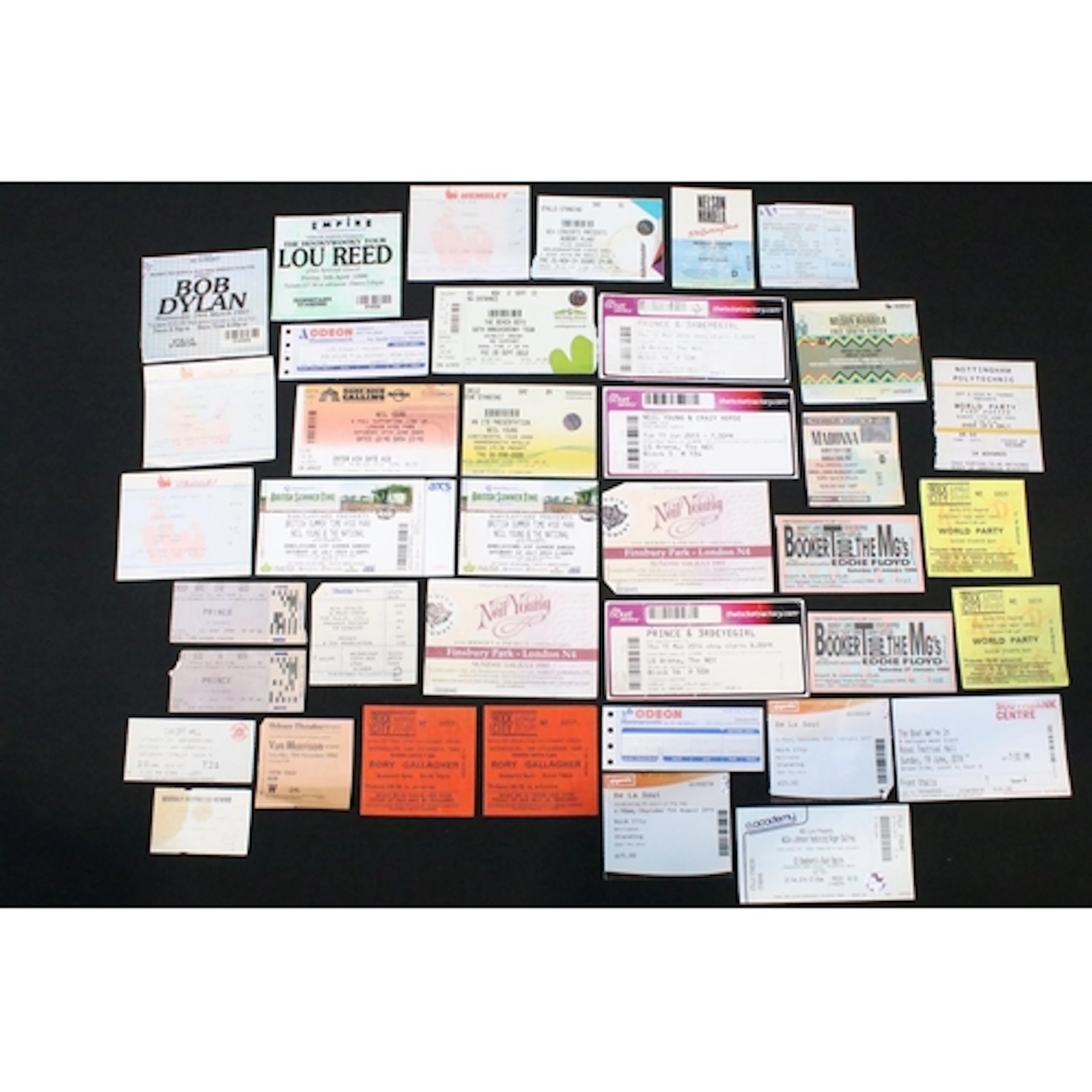 Memorabilia - Over 115 Rock and Pop concert tickets from the...