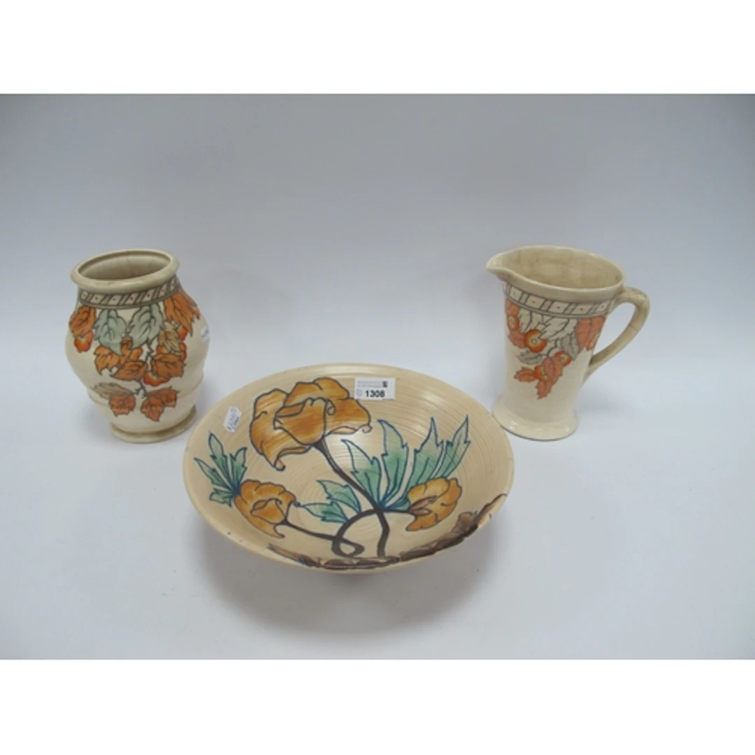 Art Deco Ceramics, including Royal Cauldon large earthenware...