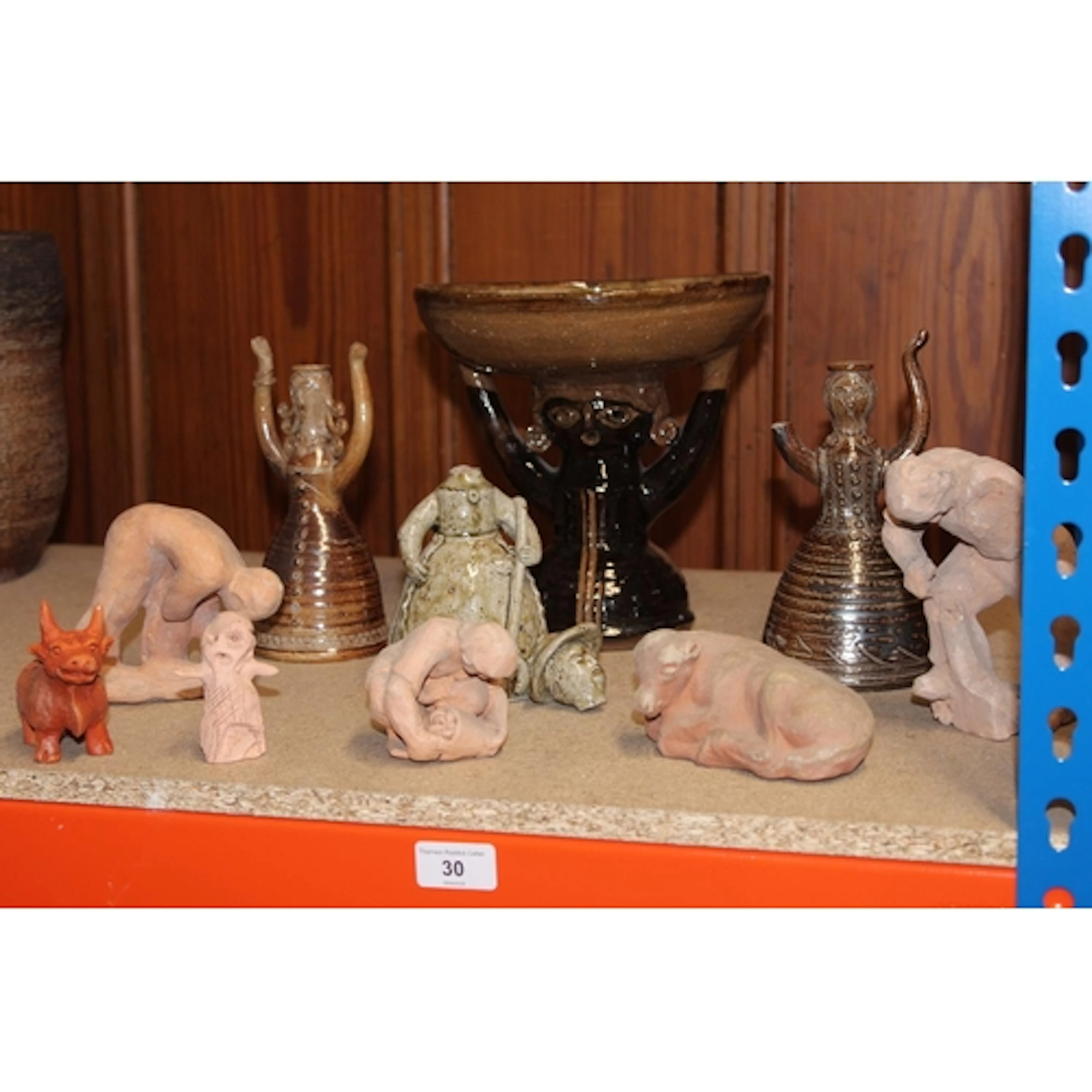 Oxshott Pottery Dutch style washer woman models, clay maquet...