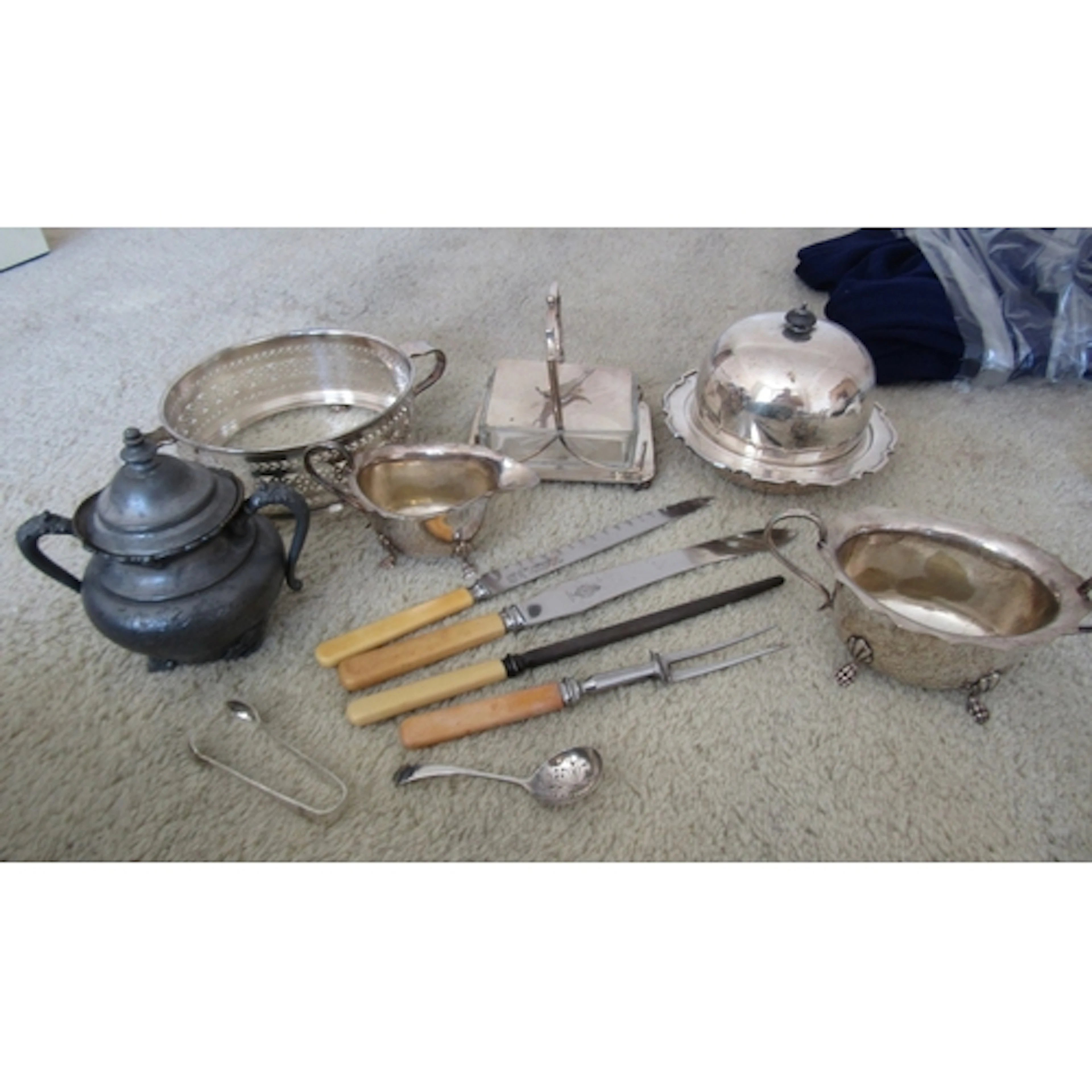 Collection of Various Silver Plate and Knives, etc. Includin...