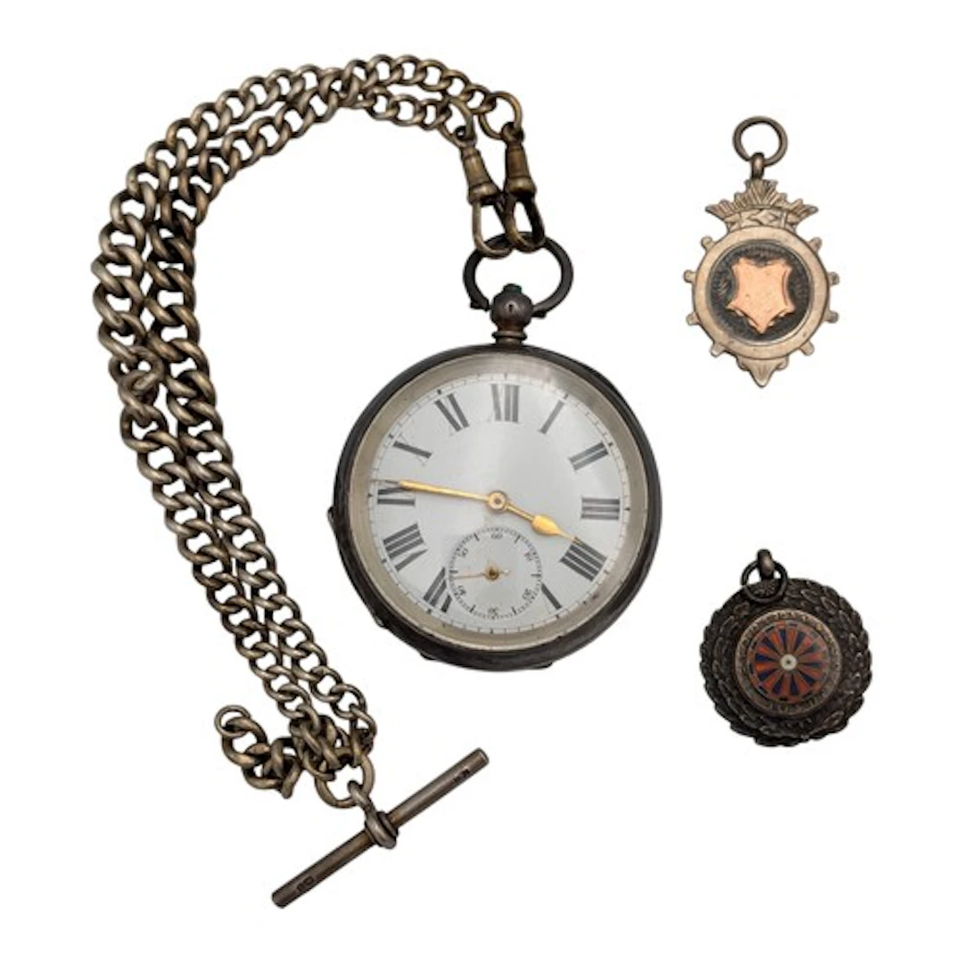 A 19th century continental 935 silver pocket watchm white en...