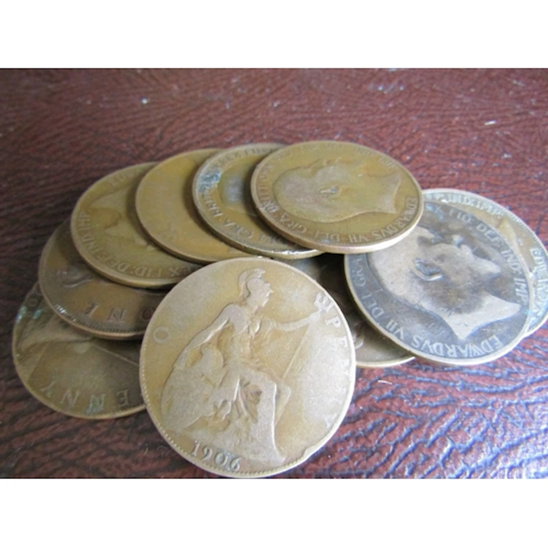 George V Ten English Coins