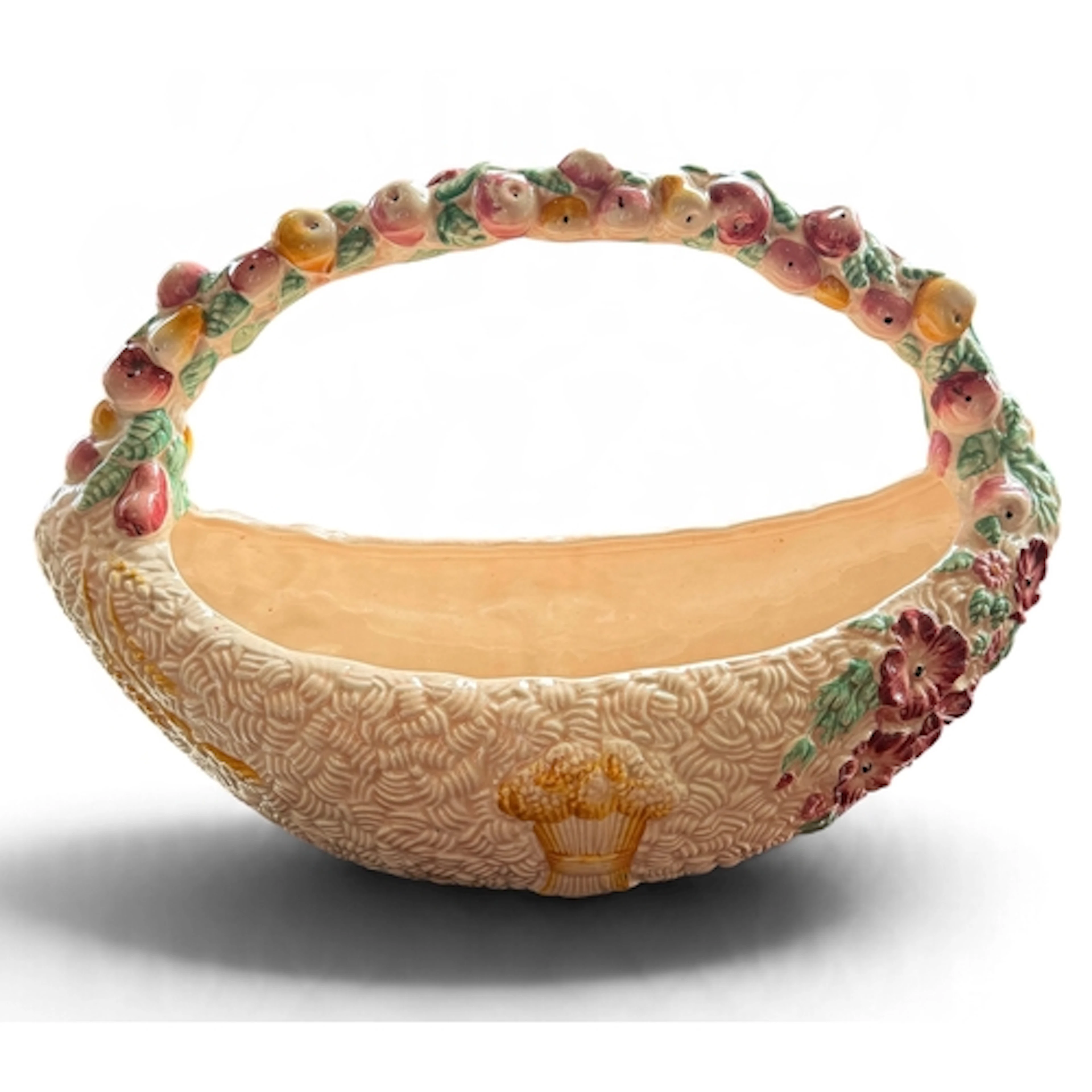 A CLARICE CLIFF FRUIT BASKET 31cm x 23cm ...