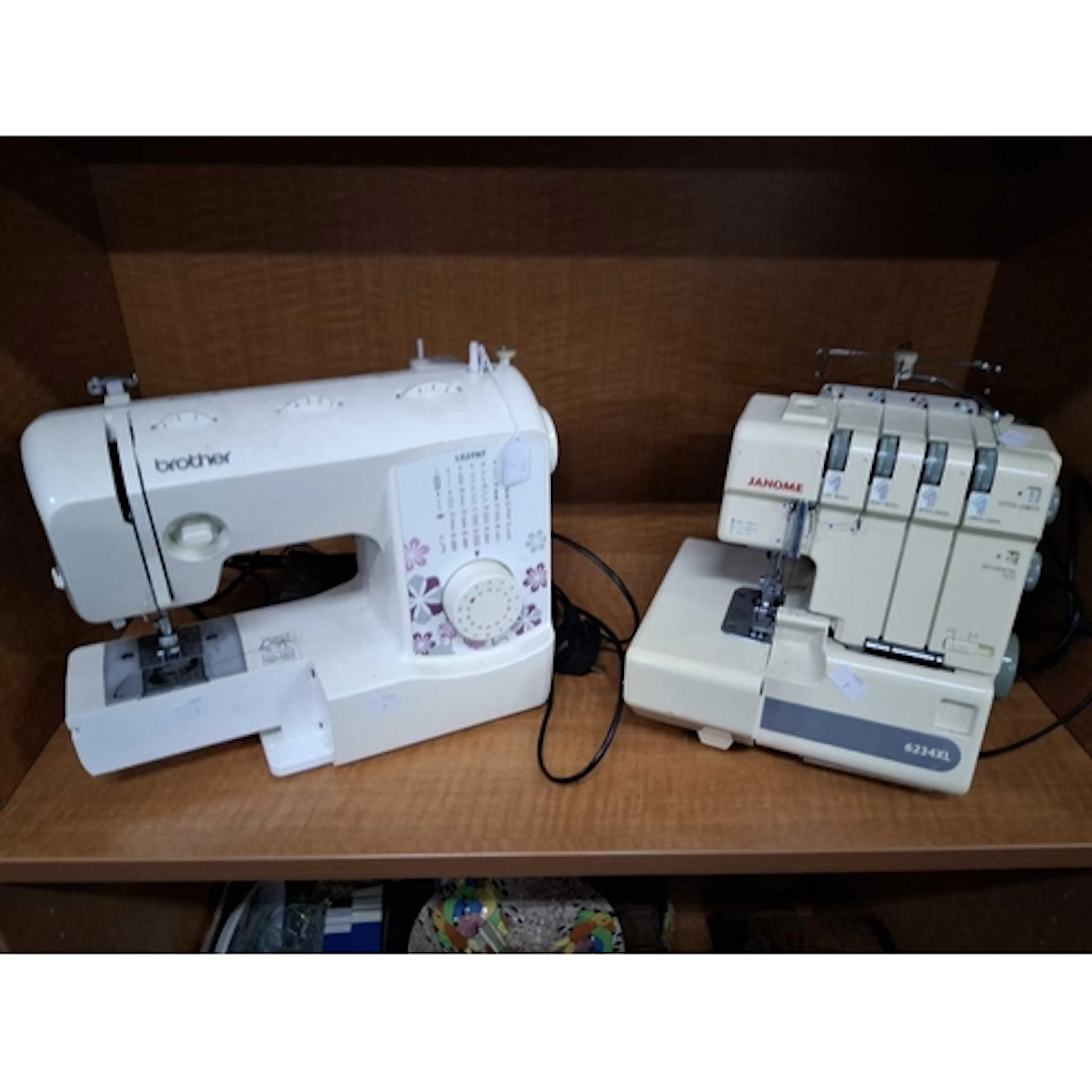 TWO VINTAGE DOMESTIC TEXTILE RELATED MACHINES comprising a B...