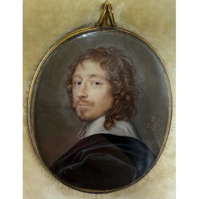 A miniature portrait of a gentleman on ivory. The gentleman ...