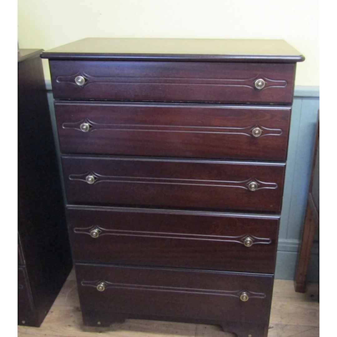 Mahogany Five Drawer Chest Approximately 26 Inches Wide x 5f...