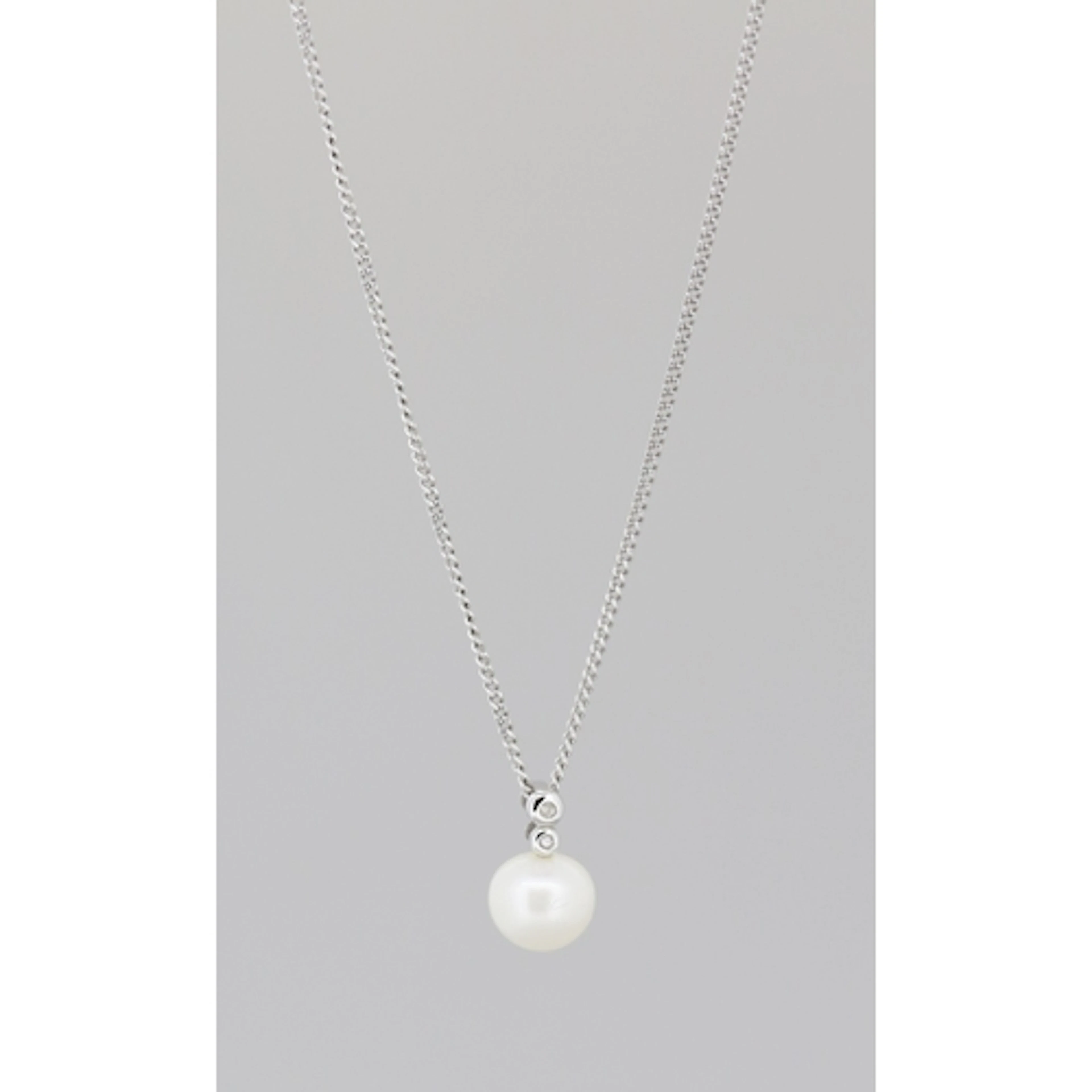 Pearl Set Pendant with Further Bezel Set Diamonds to Bail, M...