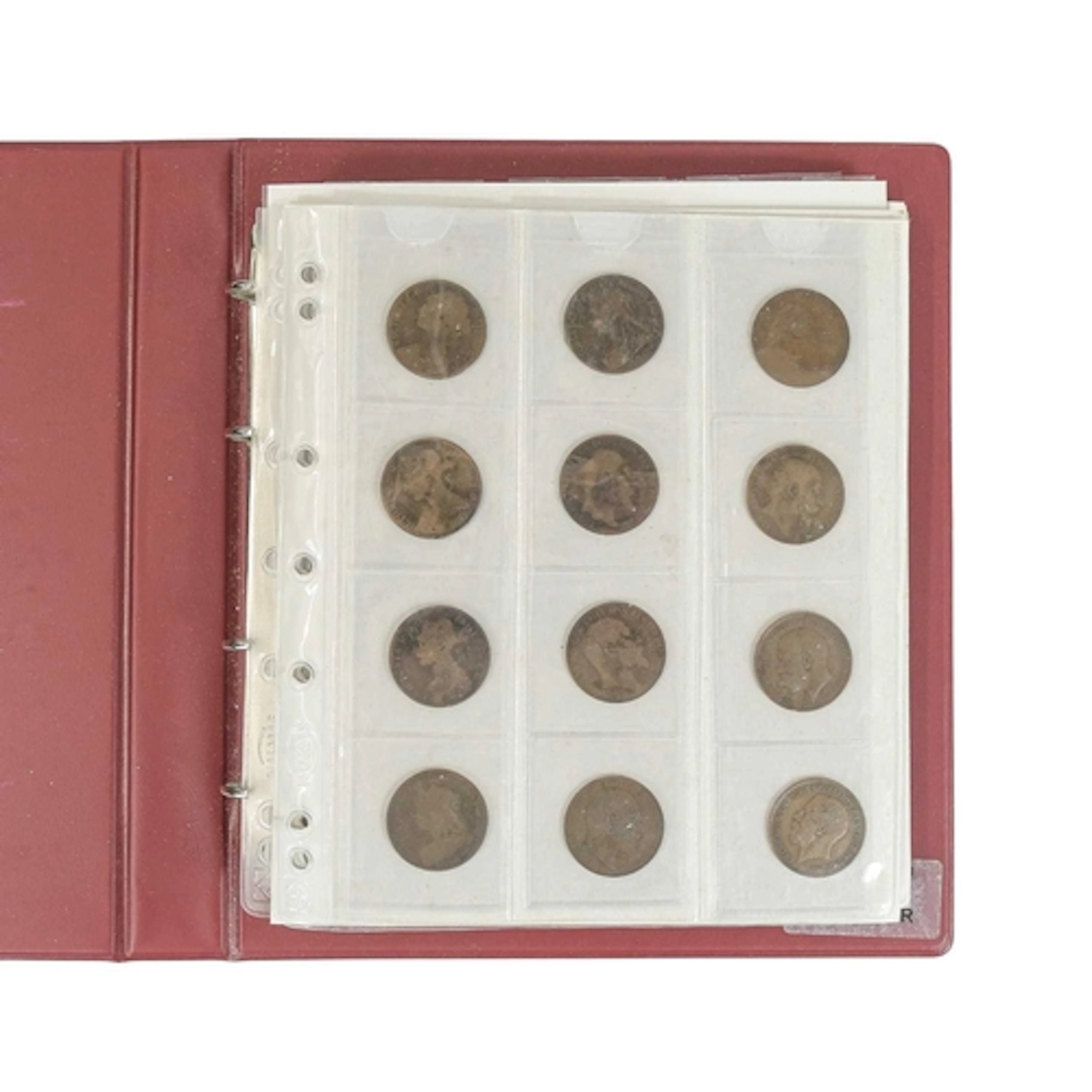 An album with GB and other coins including silver. An album ...