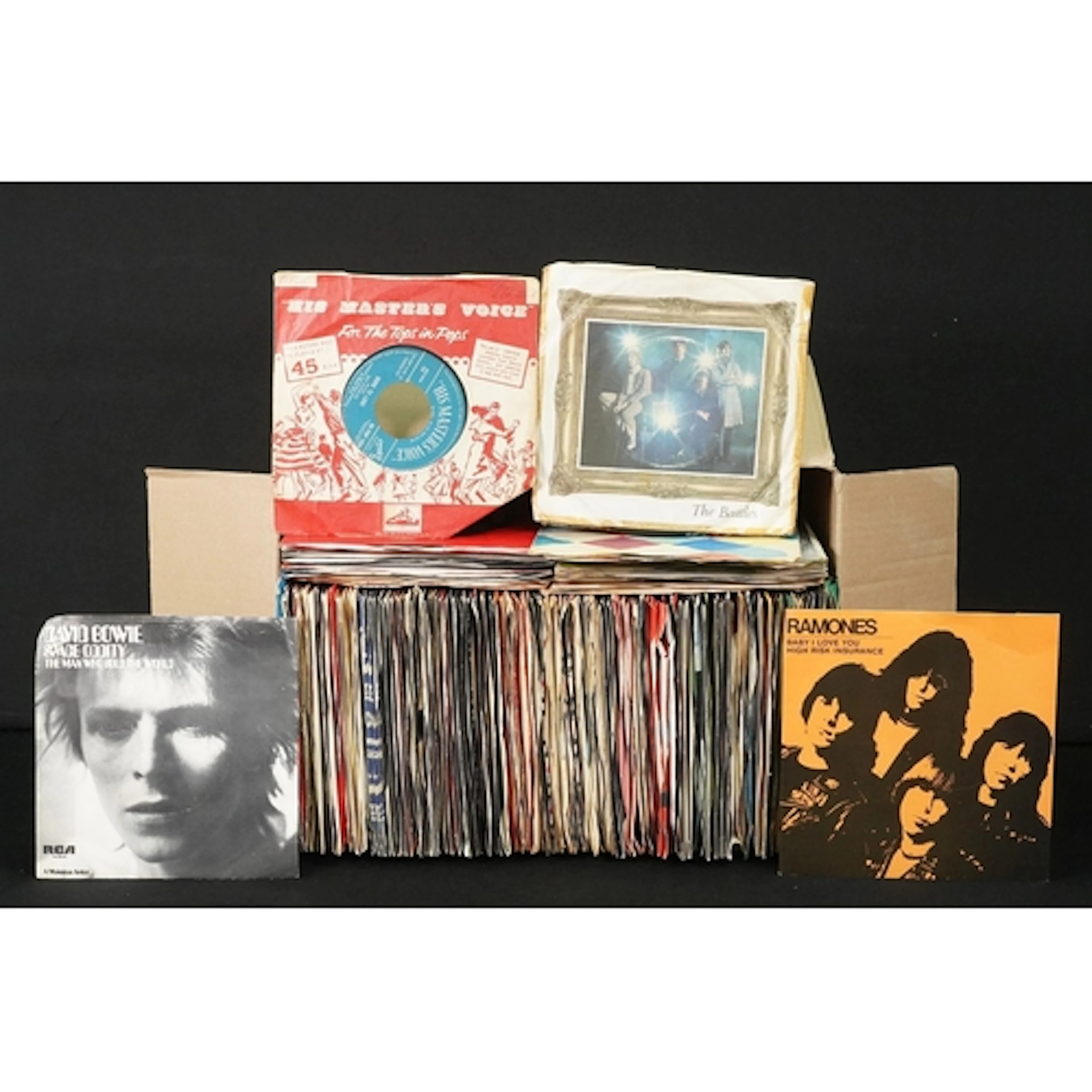 Vinyl - Over 200 Rock & Pop 7" singles featuring foreign pre...