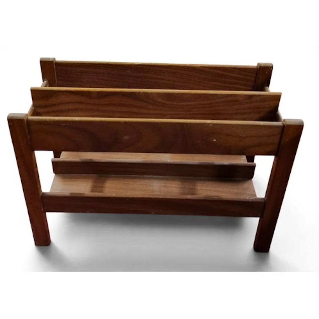 A mid Century Magazine Rack possibly Ercol. 51 x 21 x H 36 c...