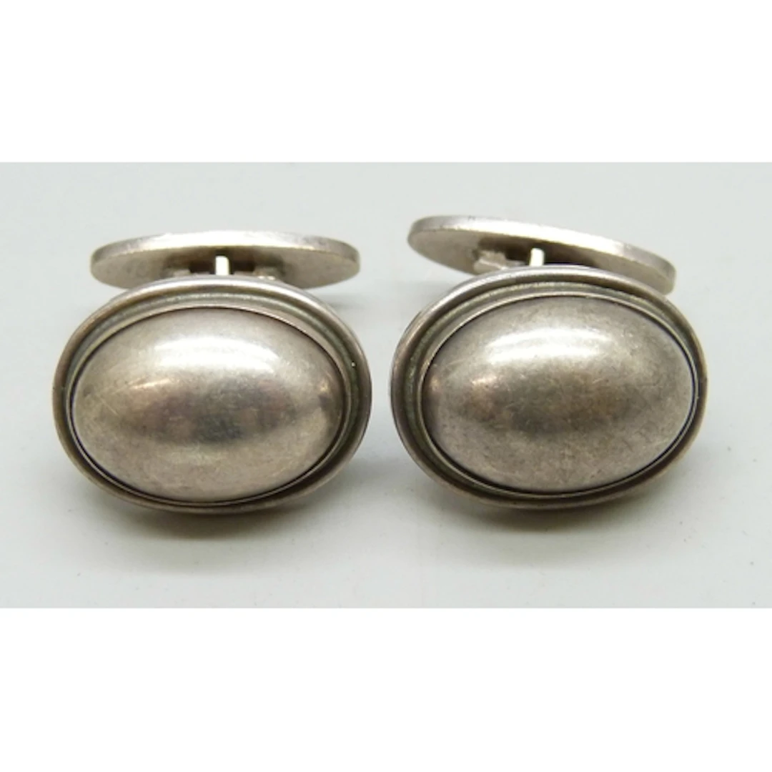 Georg Jensen, a pair of Danish silver cufflinks, no. 44A, 17...