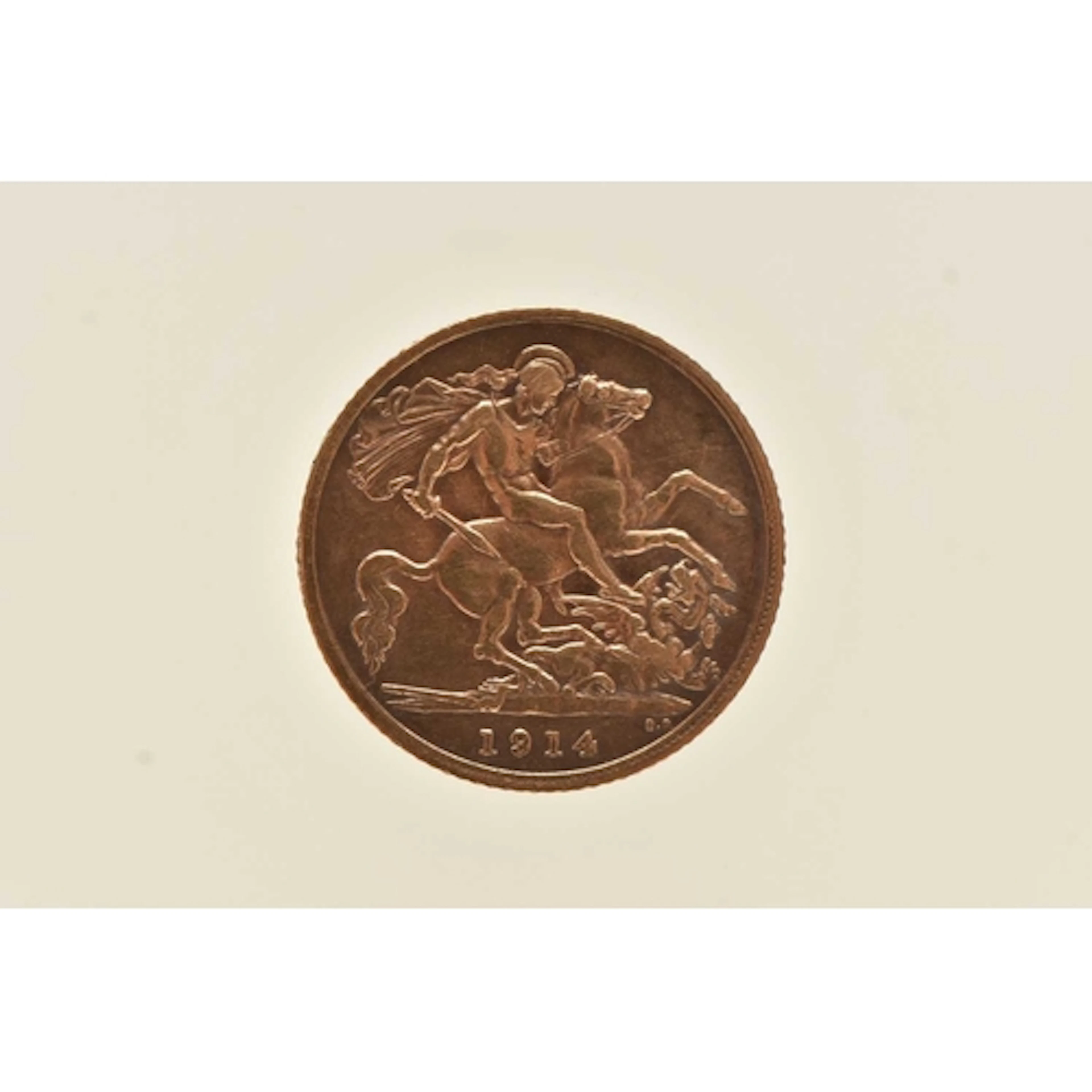 Gold. Half Sovereign King George V 1914