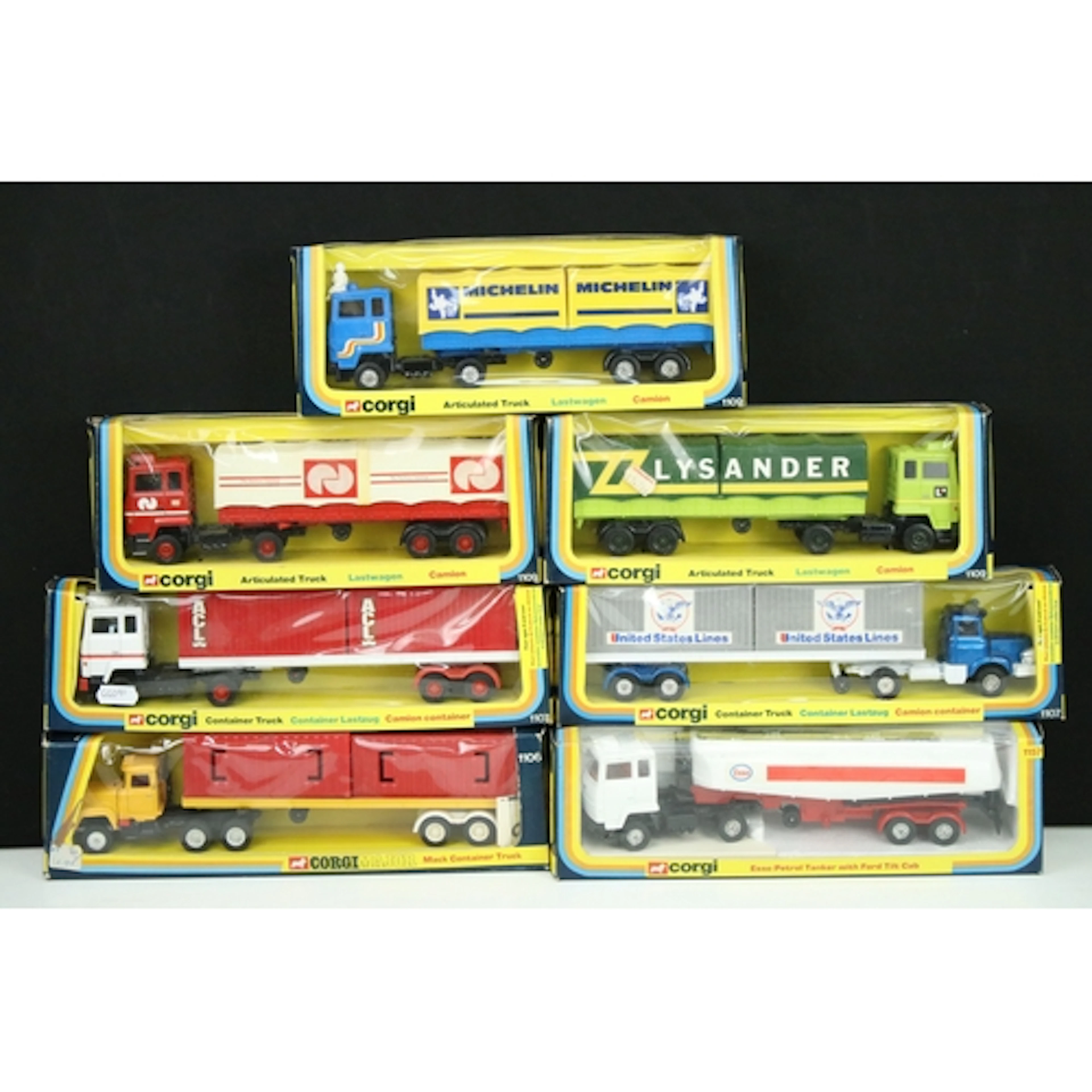 Seven boxed Corgi commercial diecast models to include 2 x 1...