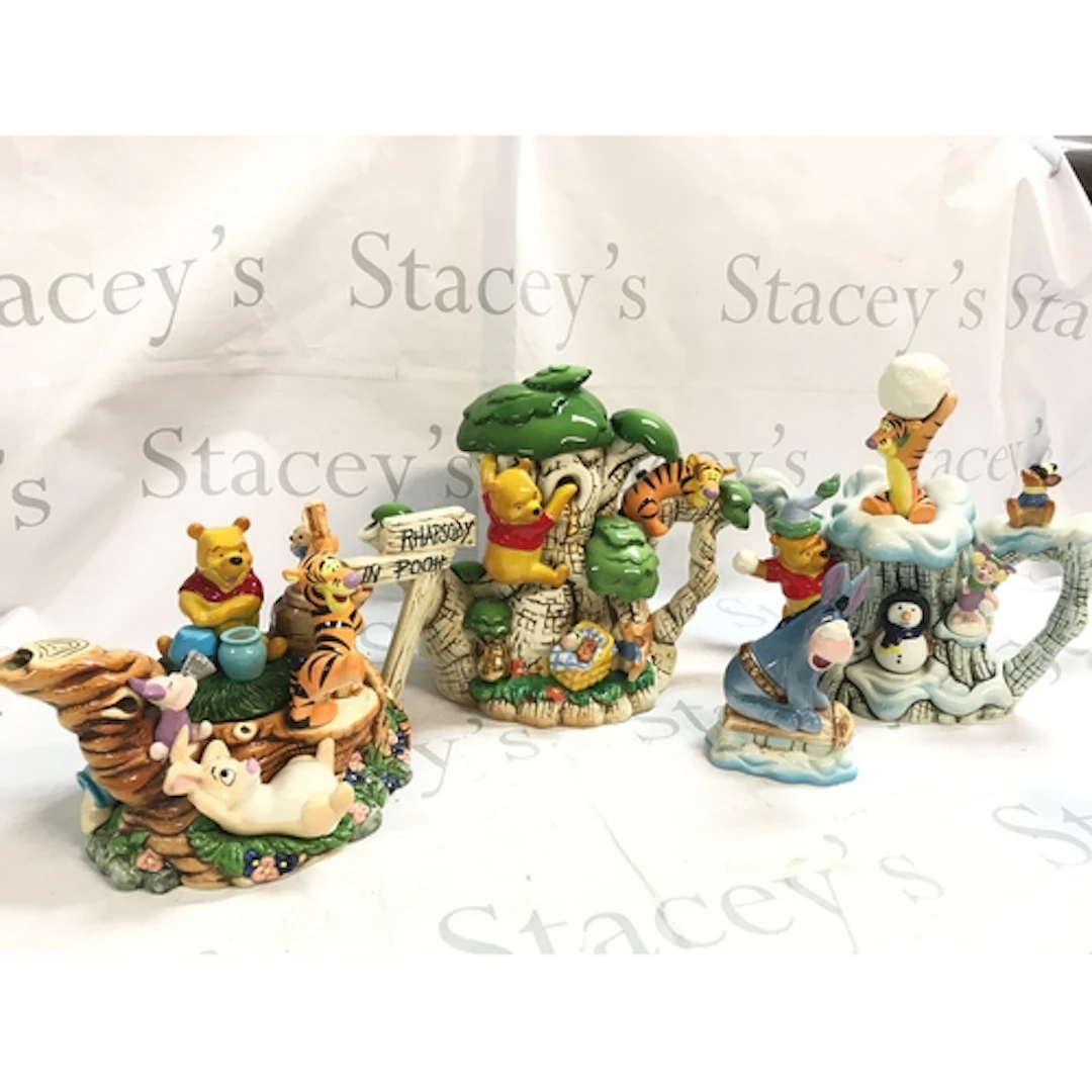 Three Cardew studio Disney ceramic tea pots including Rhapso...
