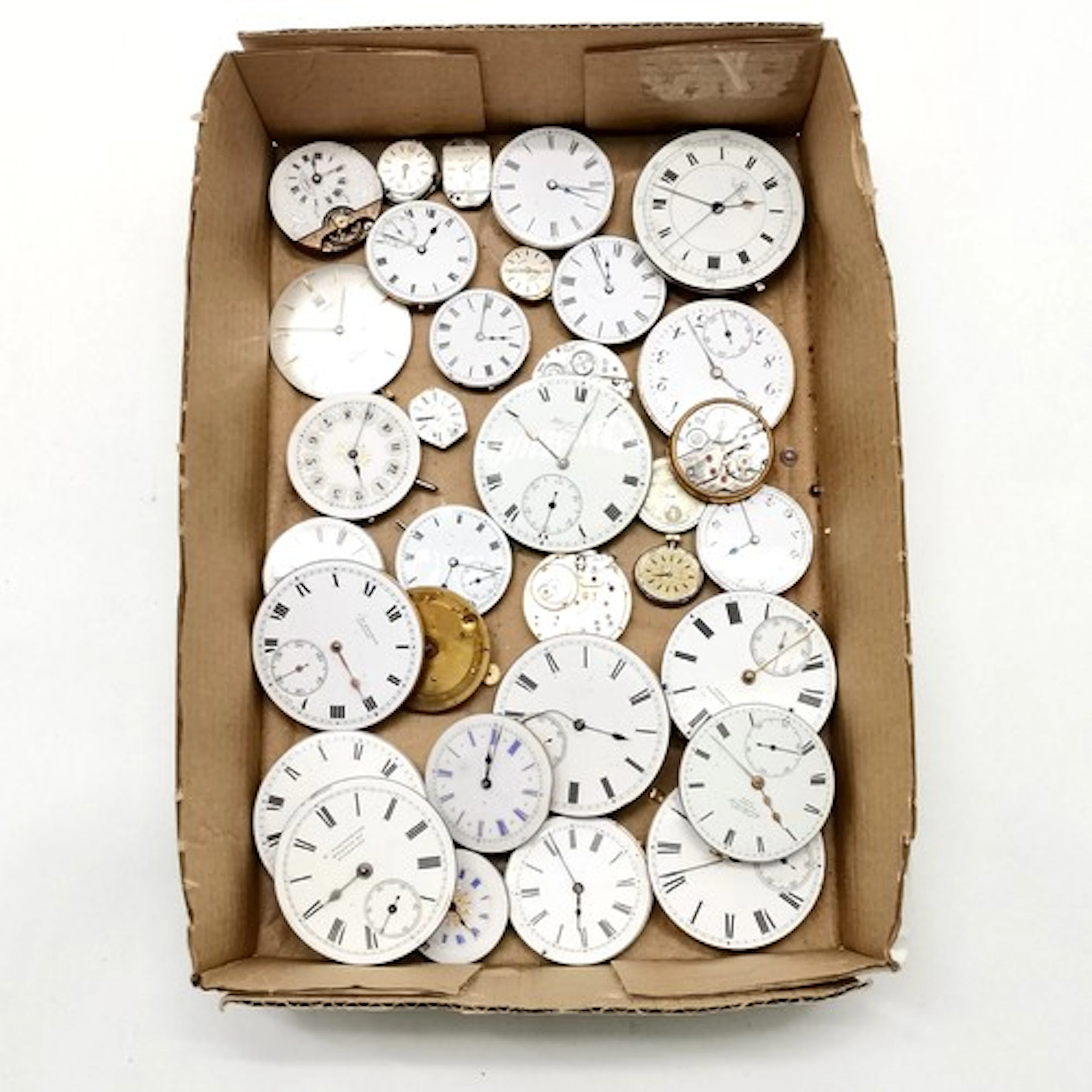 Qty of pocket watch movements inc E Northwood (Bideford), N ...