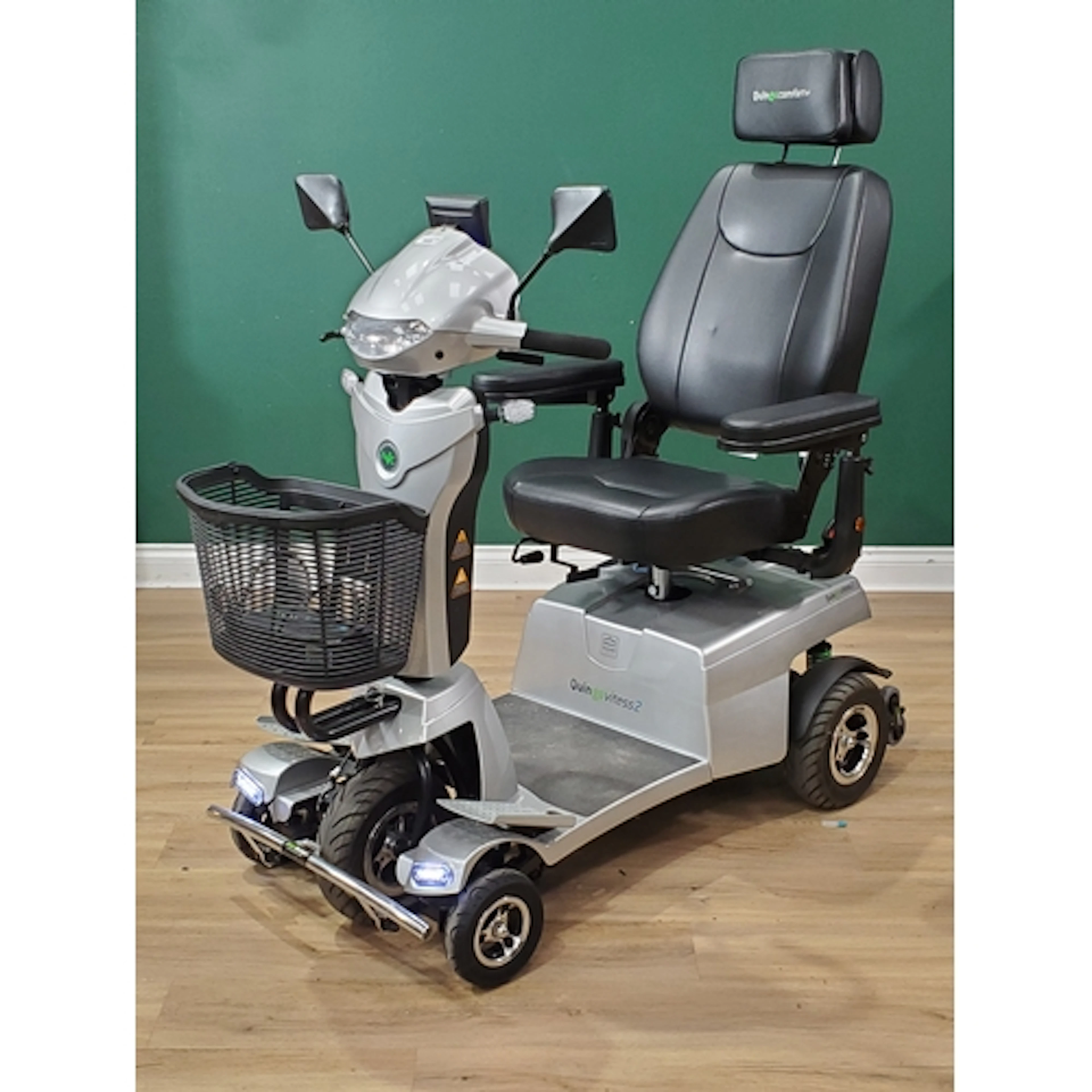 A 'QuinGoComfort+' Mobility Scooter fitted with seatbelt, re...