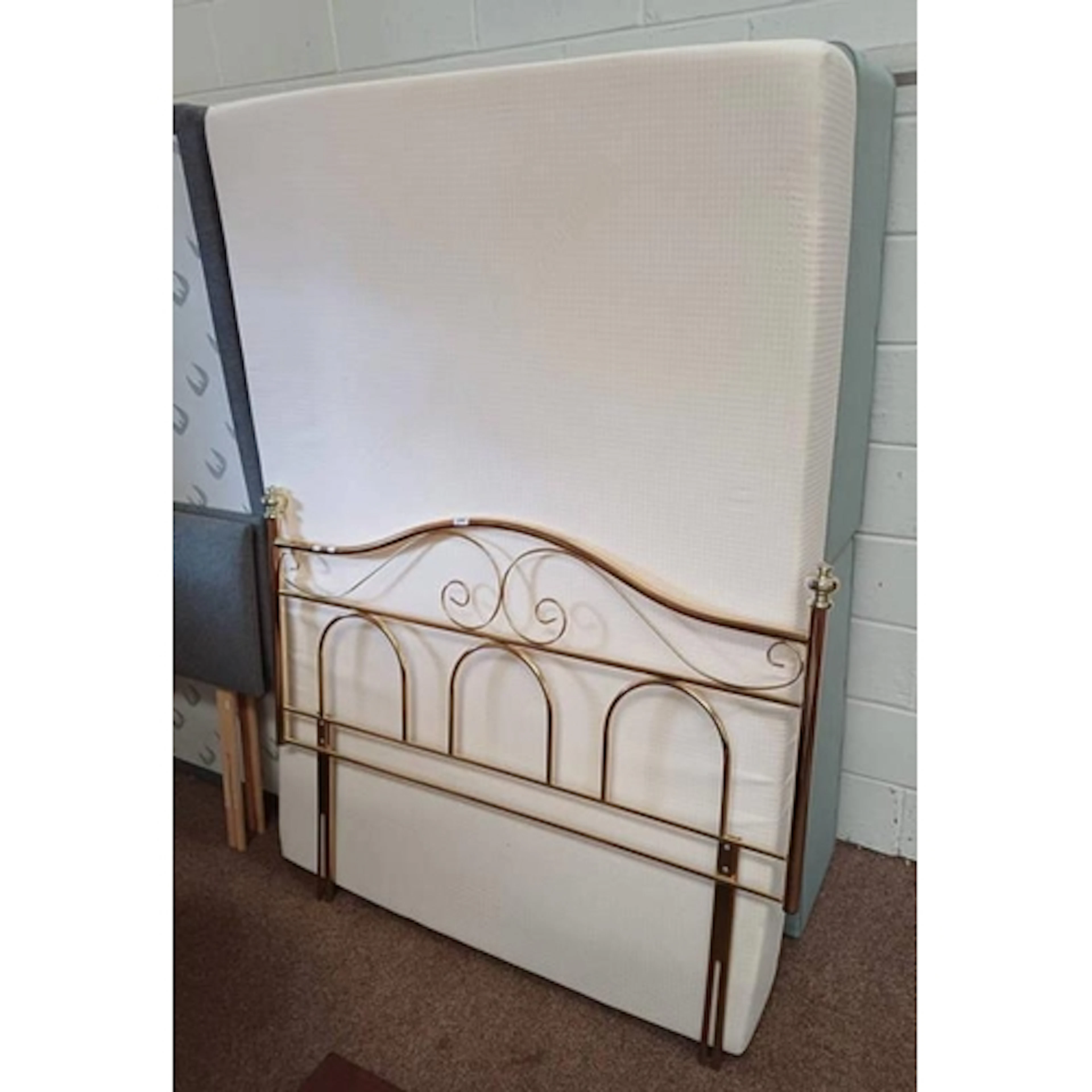 DIVAN DOUBLE BED WITH HEADBOARD & MATTRESS
