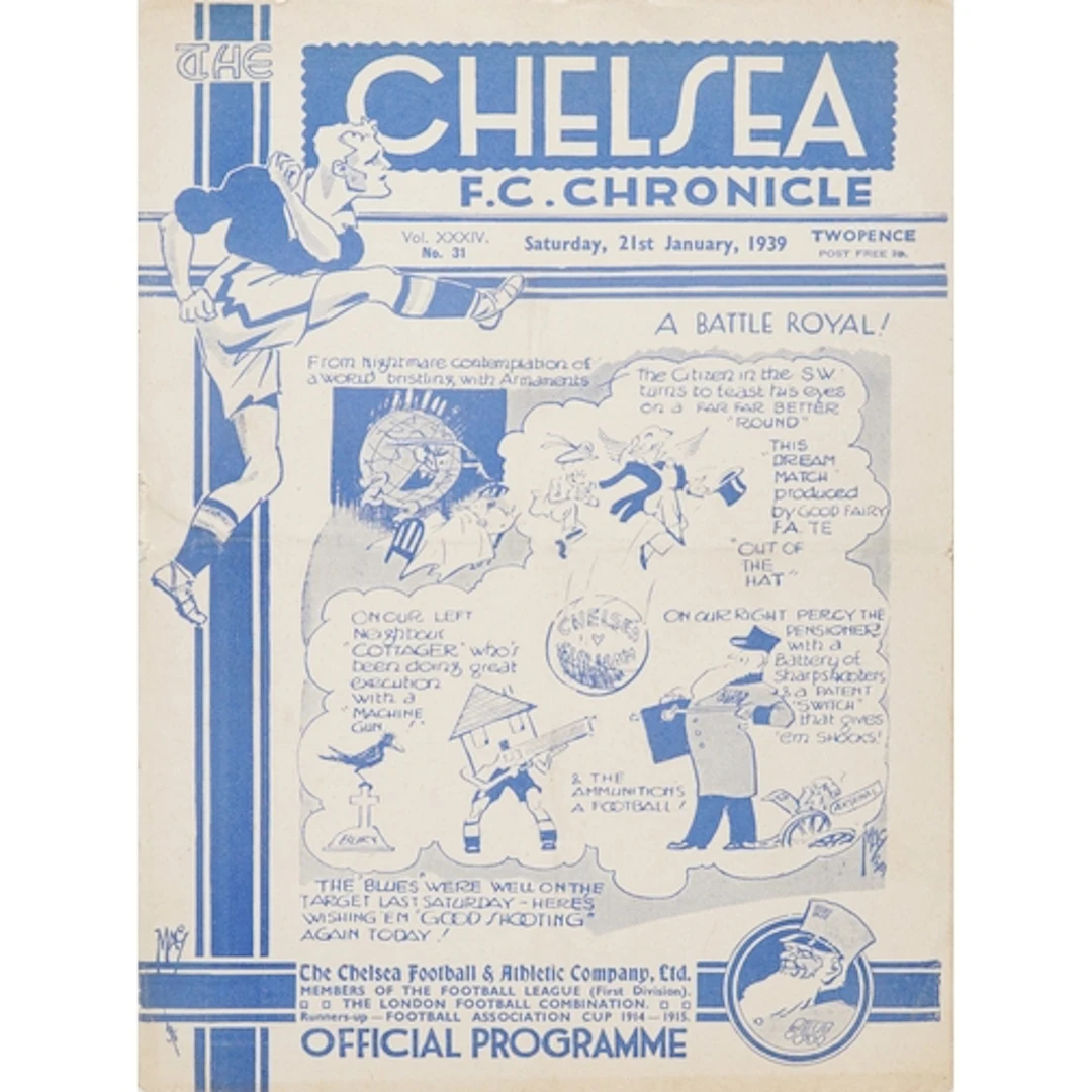 Chelsea F.C. Chronicle official football programme - A Battl...