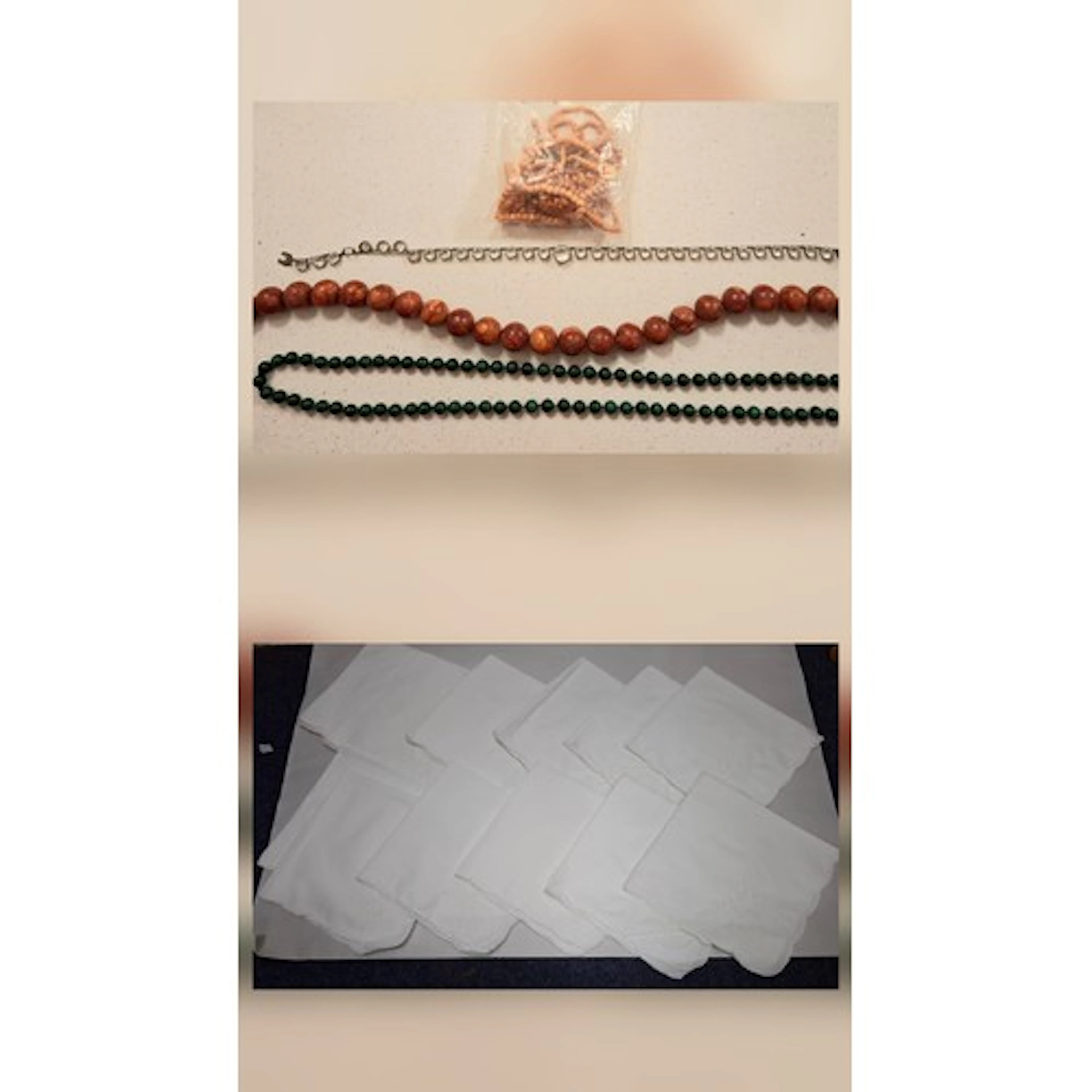 A small mixed lot comprising 12 vintage white cotton napkins...
