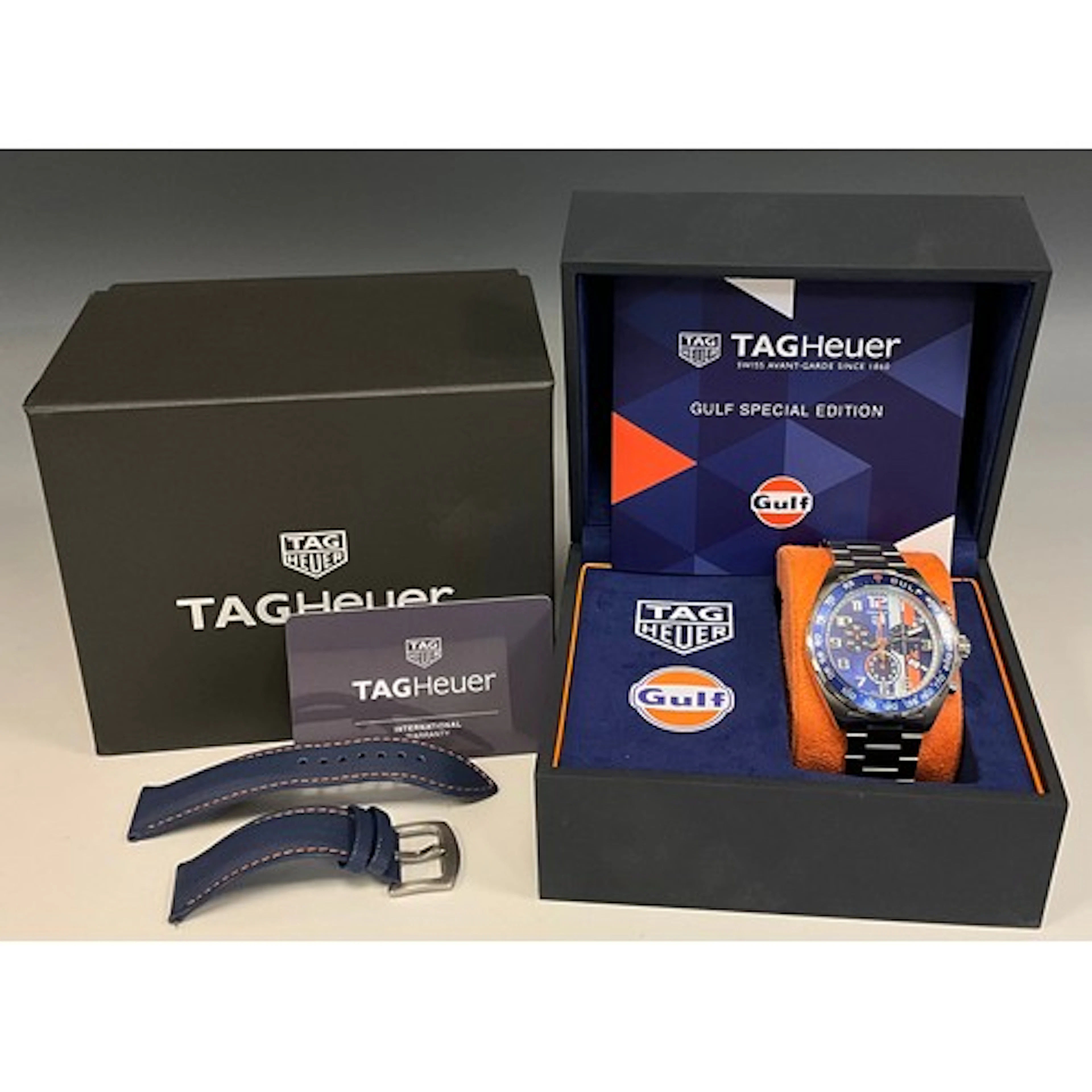Tag Heuer - a Formula 1 Gulf special edition chronograph wri...