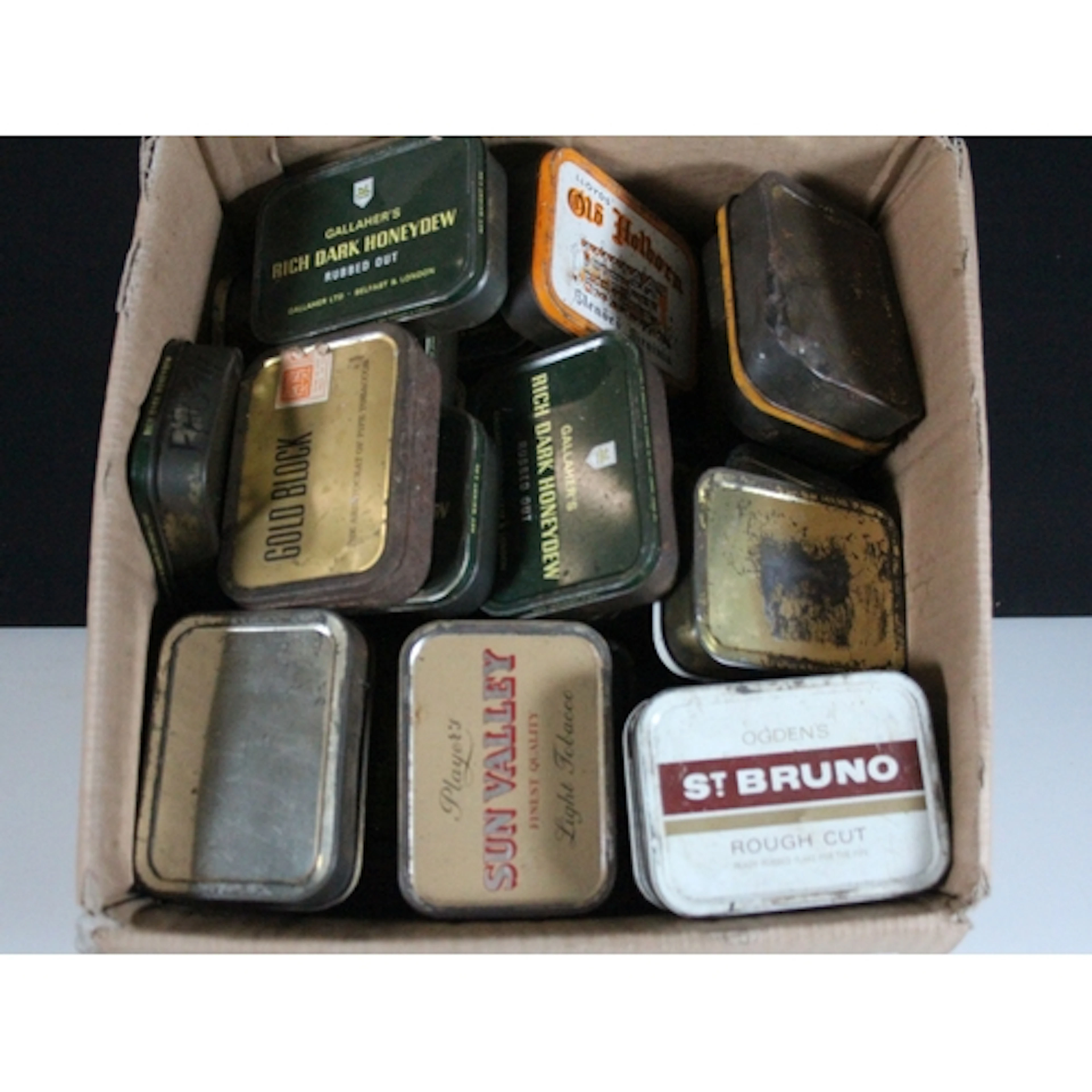 Collection of advertising tobacco tins, to comprise examples...