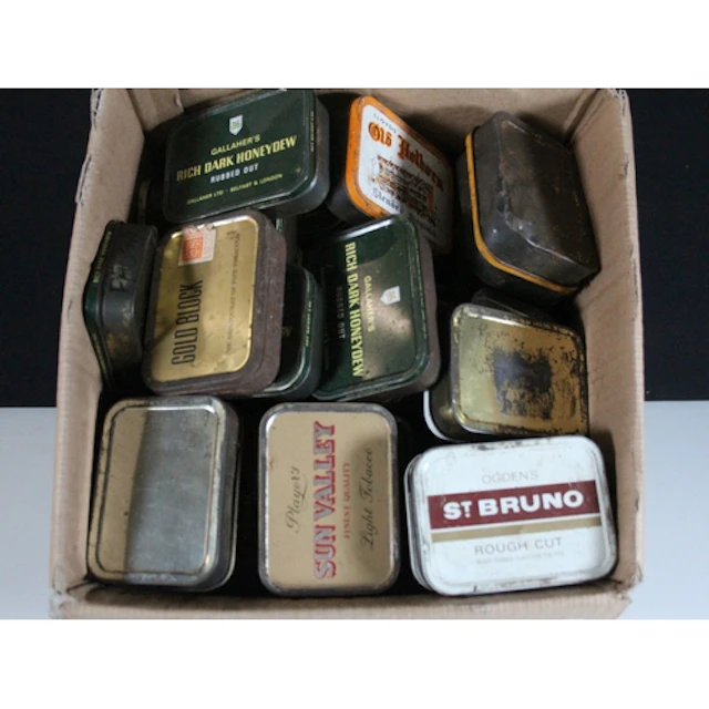Collection of advertising tobacco tins, to comprise examples...