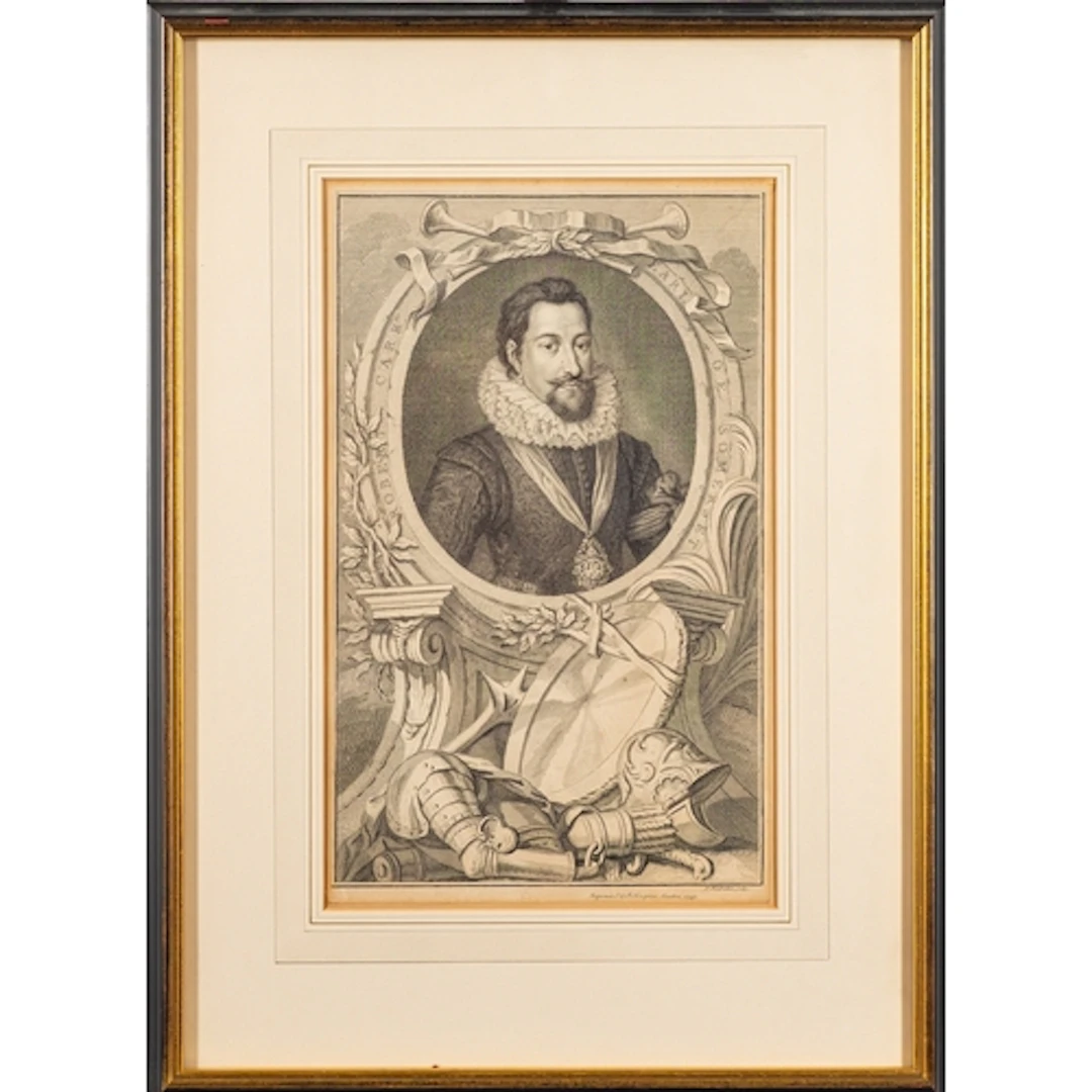 J Houbraken after Godfrey Kneller (1646-1723) - Sr Isaac New...