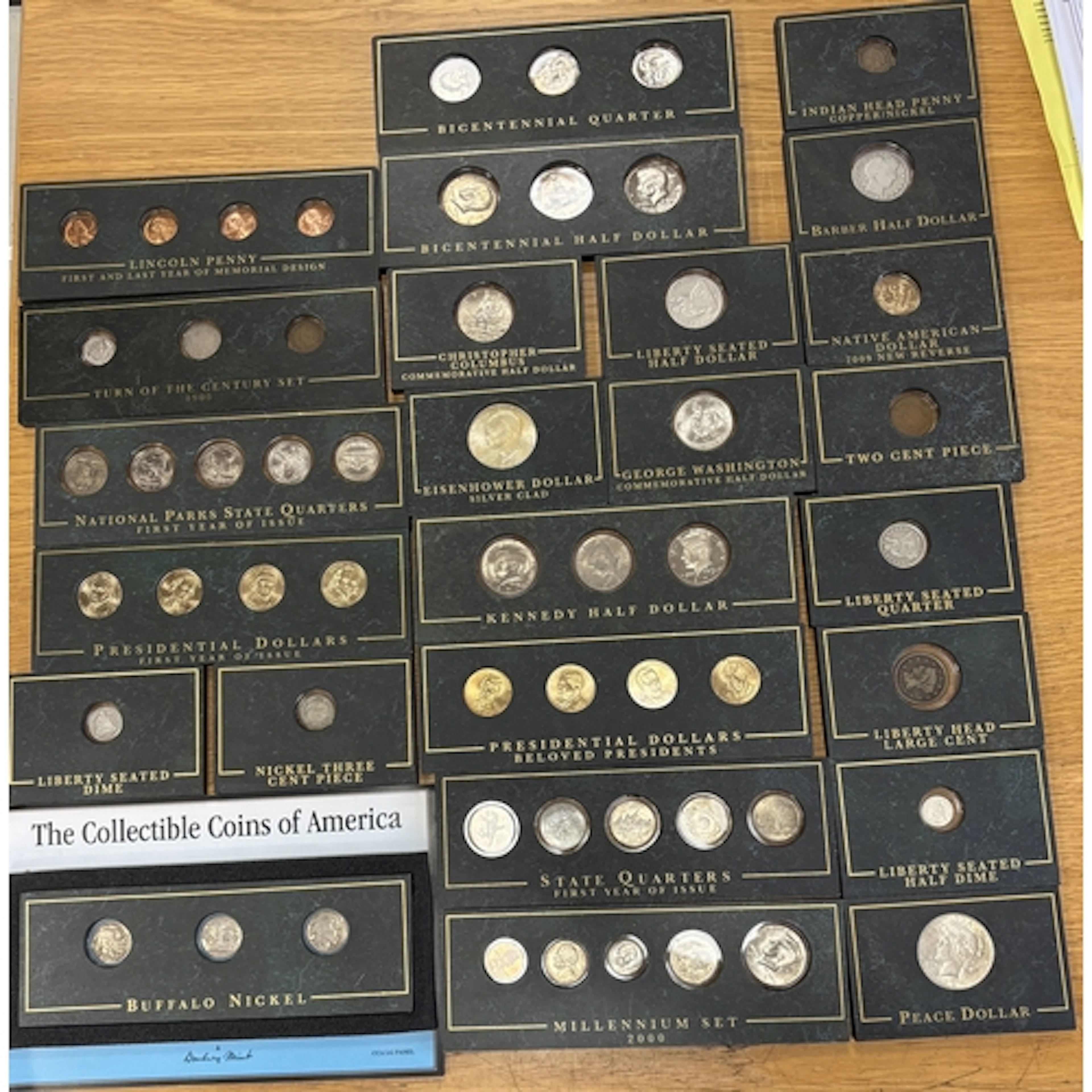 USA. Collectable coins of America set of 55, generally mixed...