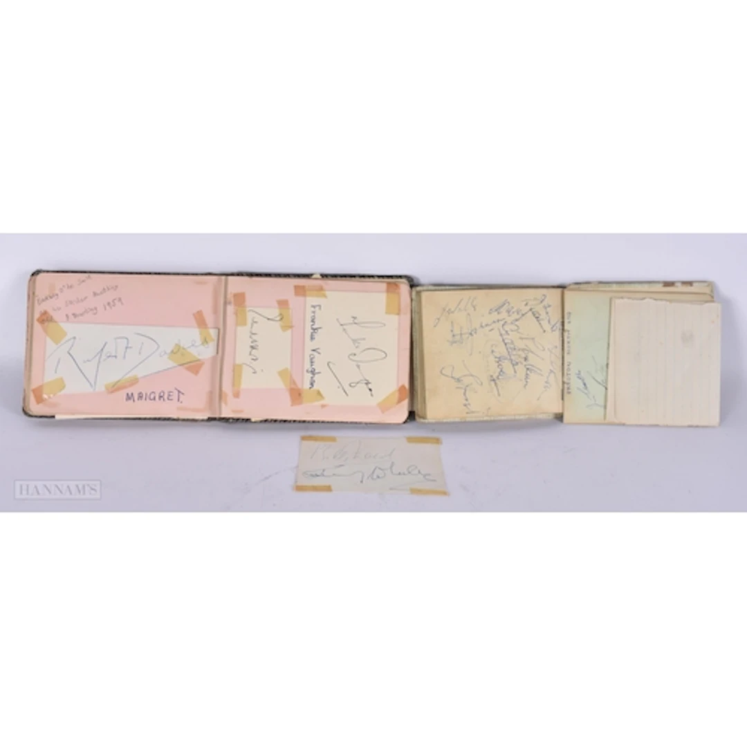TWO AUTOGRAPH ALBUMS including full team football signatures...