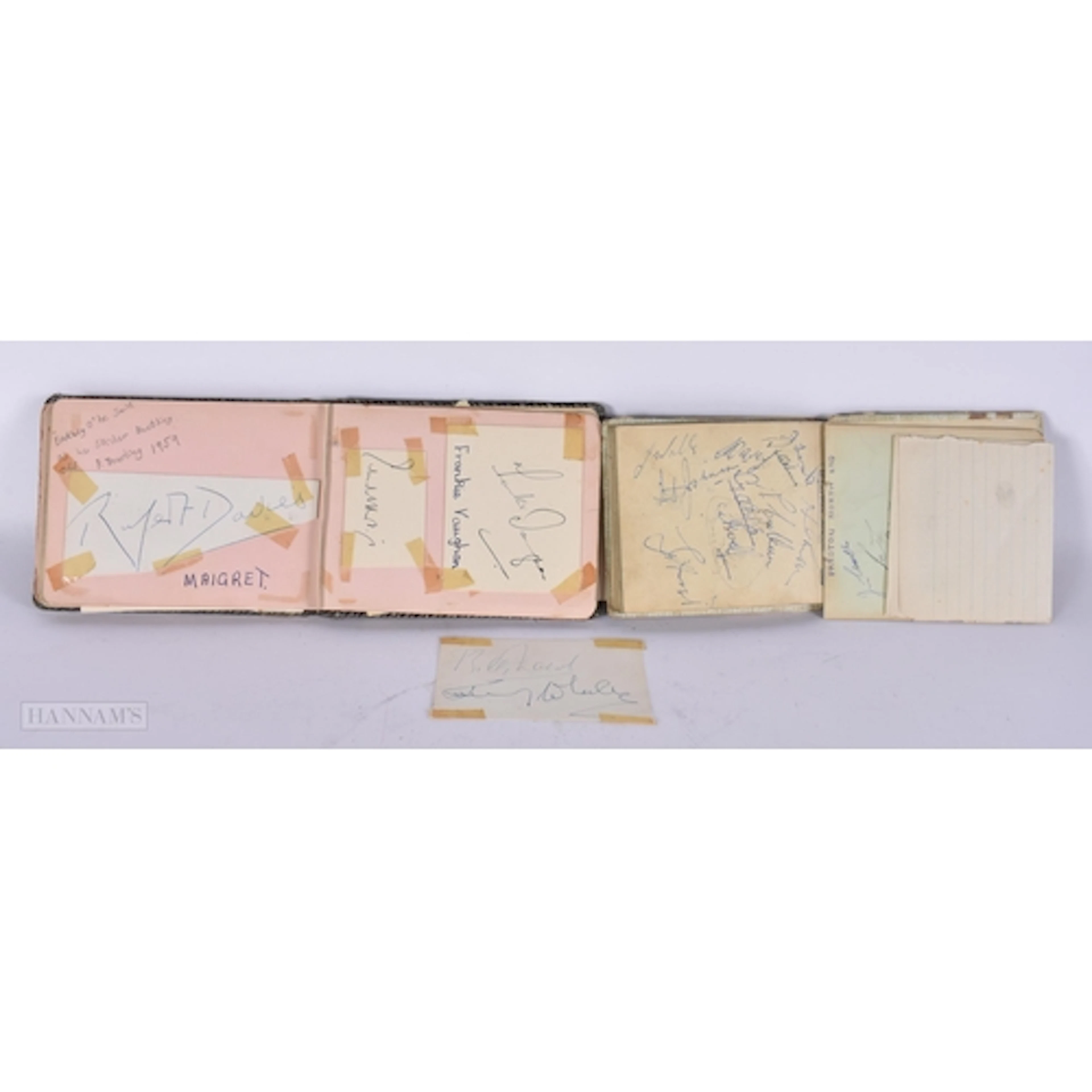 TWO AUTOGRAPH ALBUMS including full team football signatures...