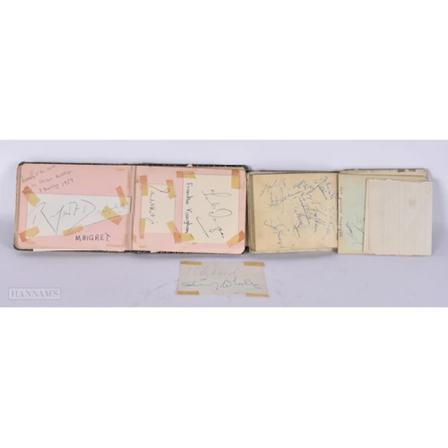 TWO AUTOGRAPH ALBUMS including full team football signatures...