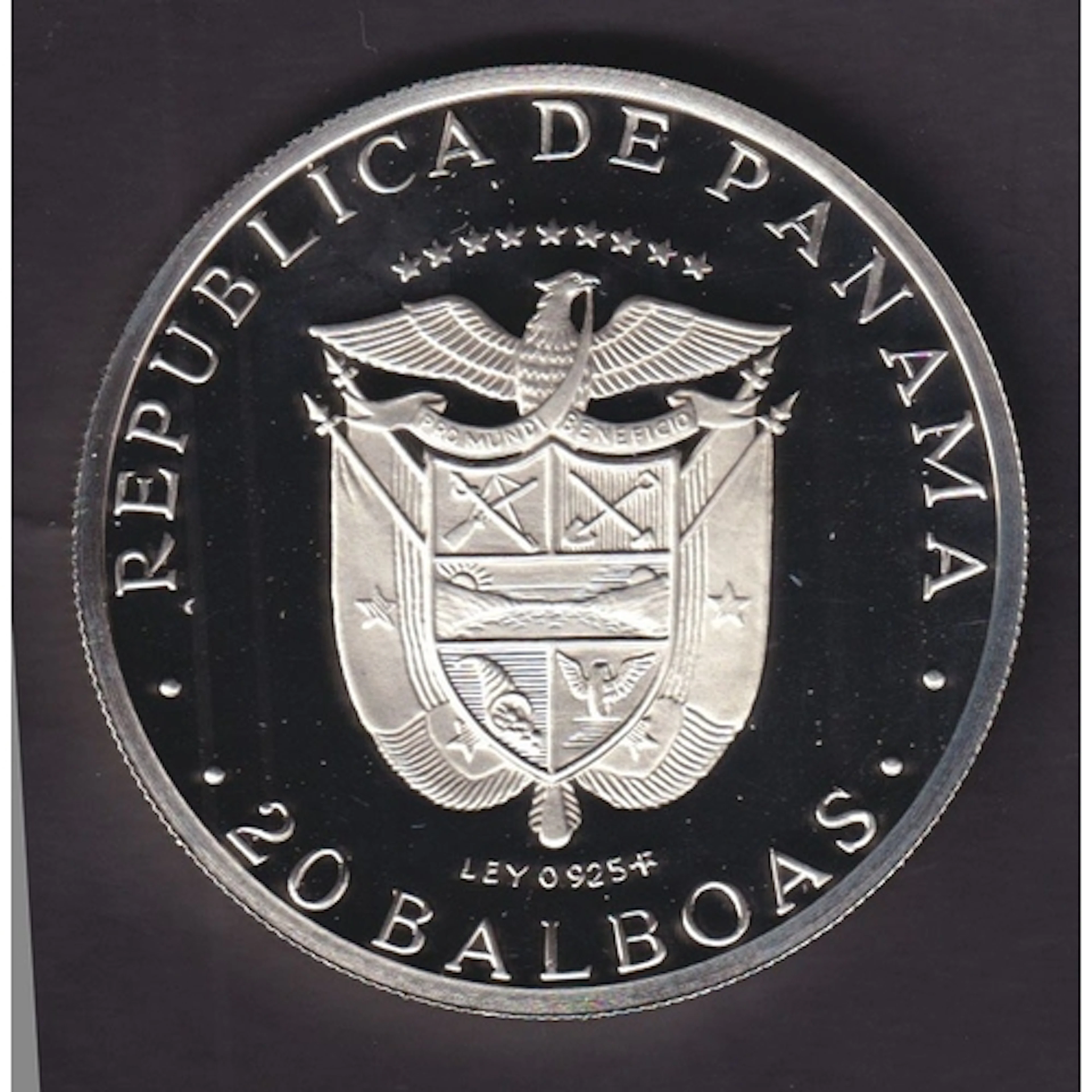 1974 Republic of Panama Silver (.925) Proof 20 Balboas coin,...